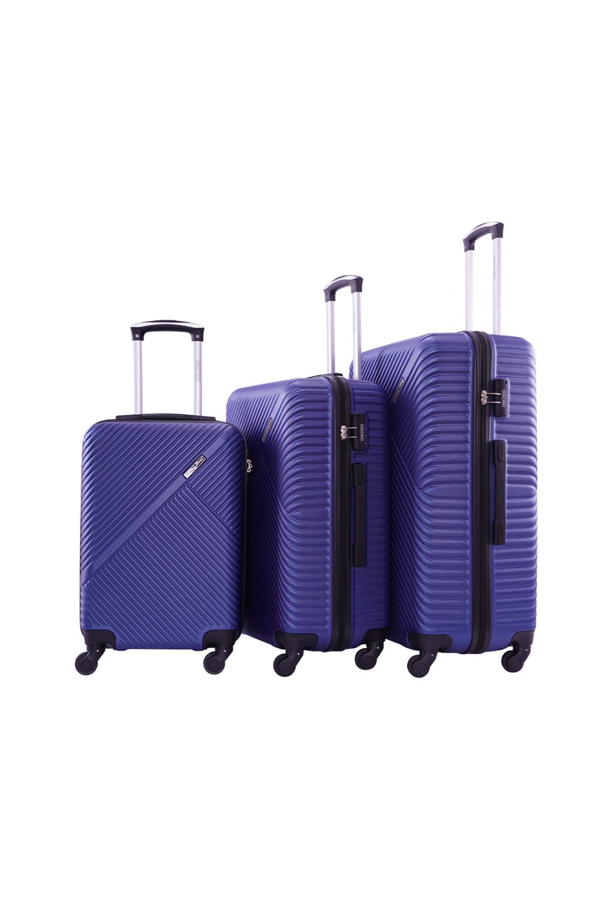 PARAJOHN-Aurora Set of 3 ABS Hard Case Luggage Trolley Bag with 4 Spinner Wheels & Lock 1