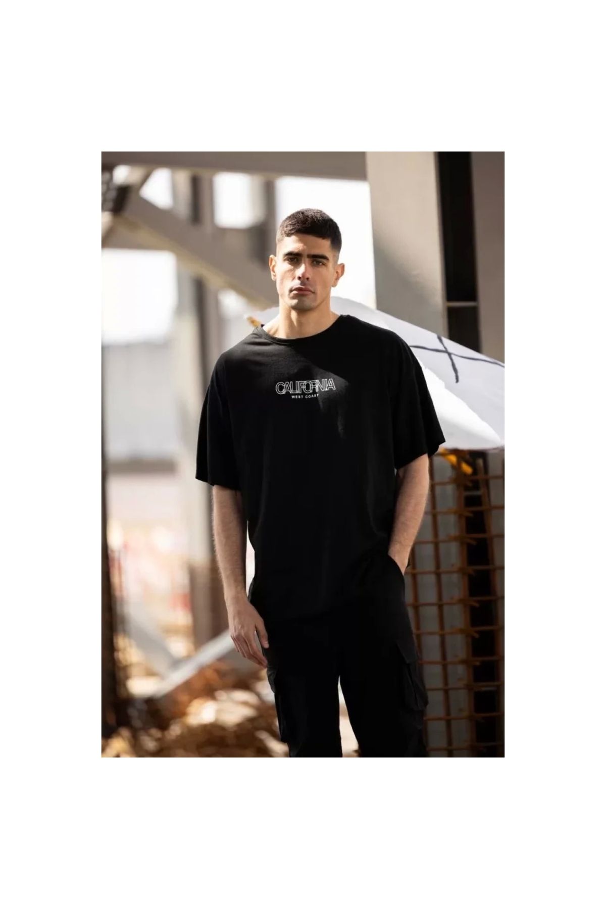 Marsilyan Unisex Bisiklet Yaka Baskılı Oversize TShirt