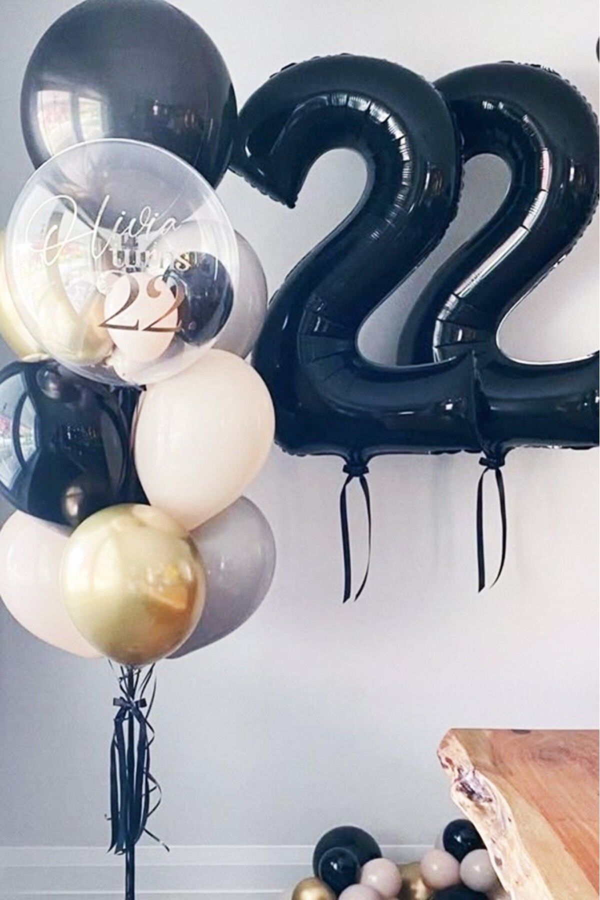 BeySüS-Black 22 Number Foil Balloon 3