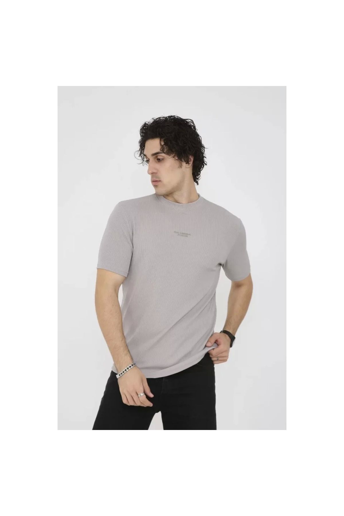 Narnuga Unisex Bisiklet Yaka Slim Fit TShirt