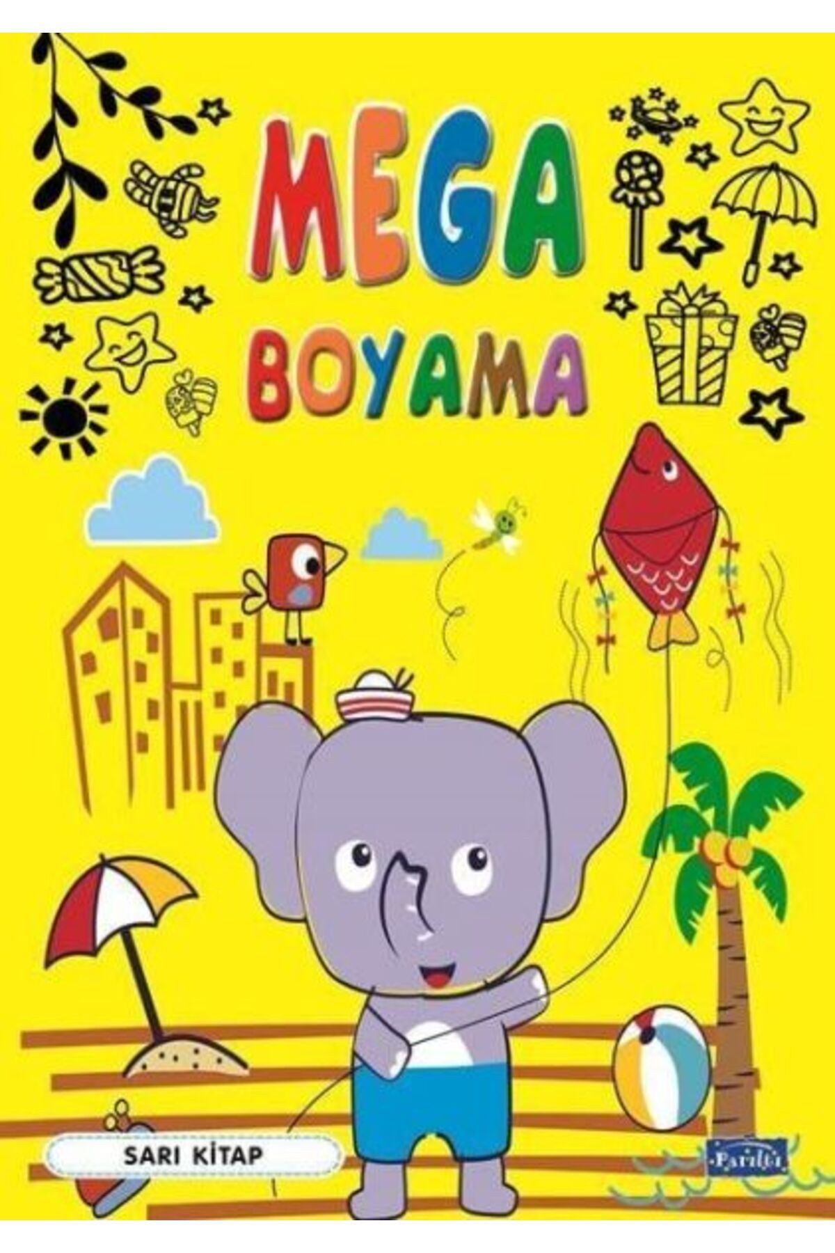 Parıltı Yayınları Mega Boyama Sarı Kitap