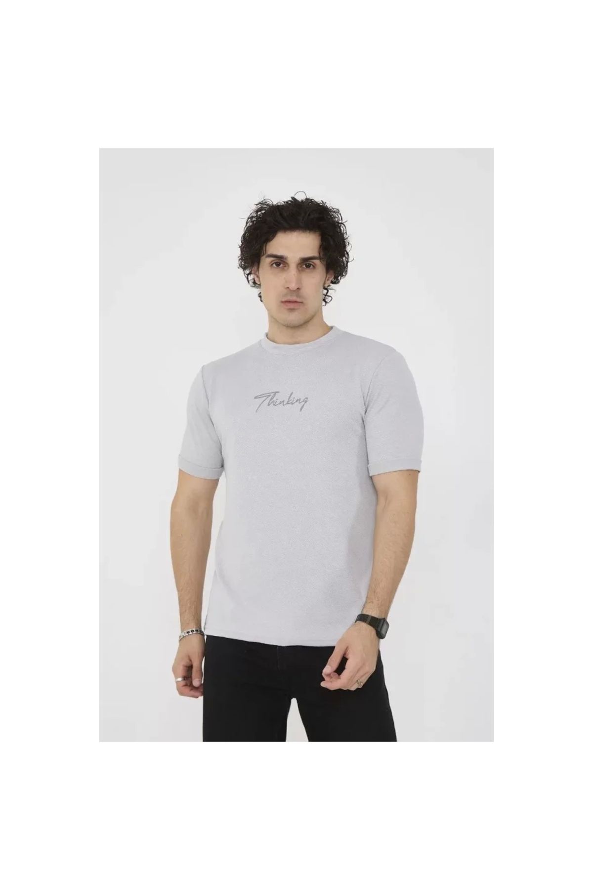 Narnuga Unisex Bisiklet Yaka Slim Fit TShirt