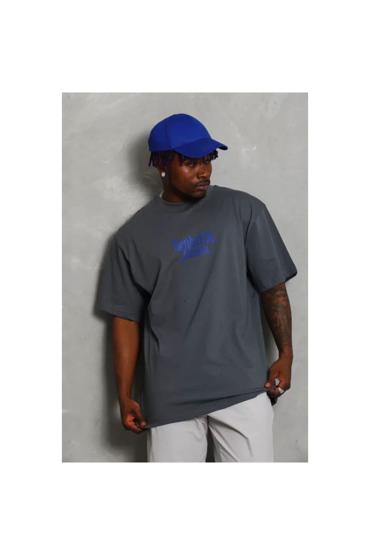 Narnuga Unisex Oversize Baskılı Bisiklet Yaka TShirt
