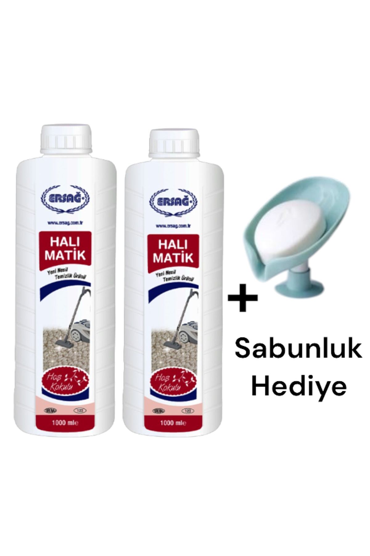 Ersağ Halı Matik 1000 ML (2 ADET) + Sabunluk