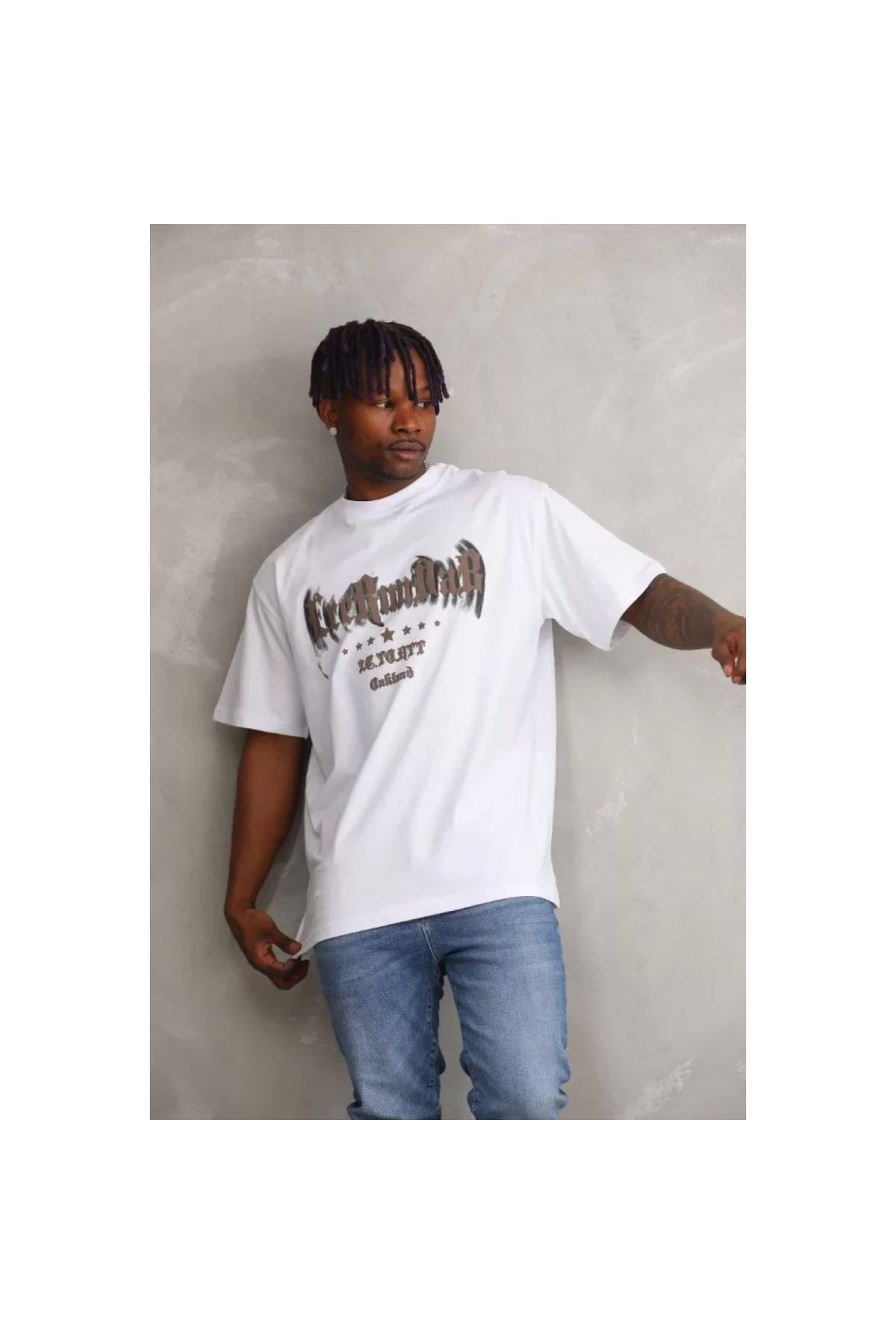 Marsilyan Unisex Baskılı Oversize TShirt