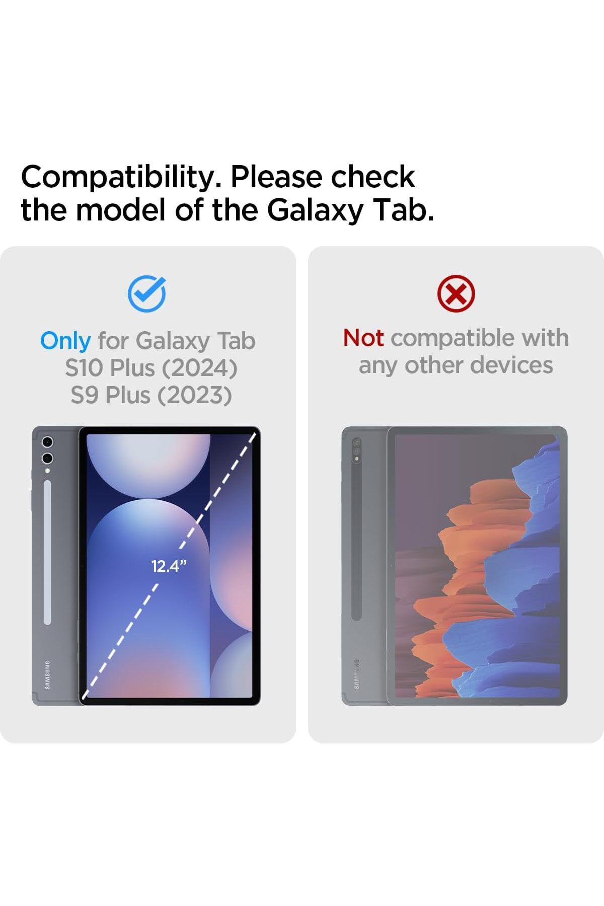 Spigen-Spigen Rugged Armor Pro for Samsung Galaxy Tab S10 PLUS case 12.4 / Galaxy Tab S9 PLUS case Black 2