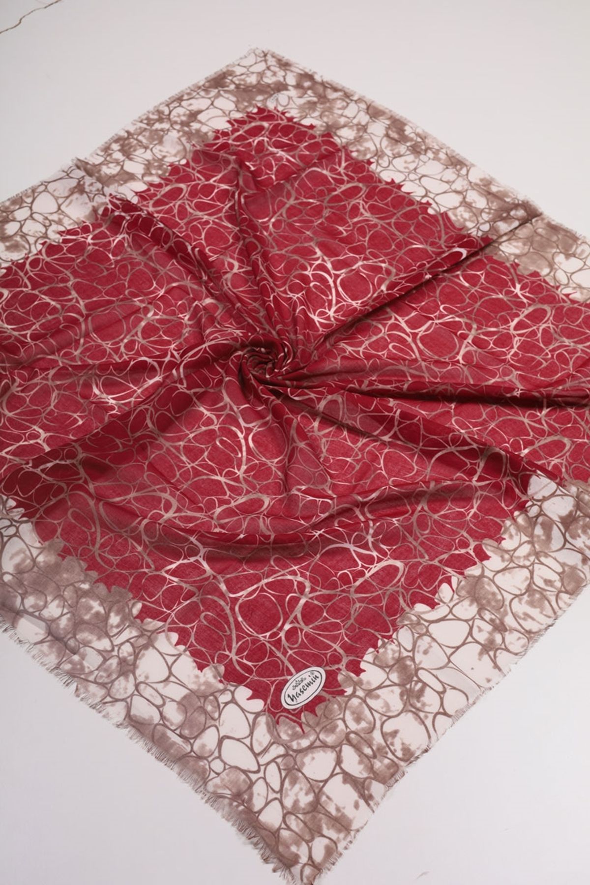 YASEMİN-Jasmine Silk Patterned Disassembly Cheesecloth - Pattern-07 - Color-17 1
