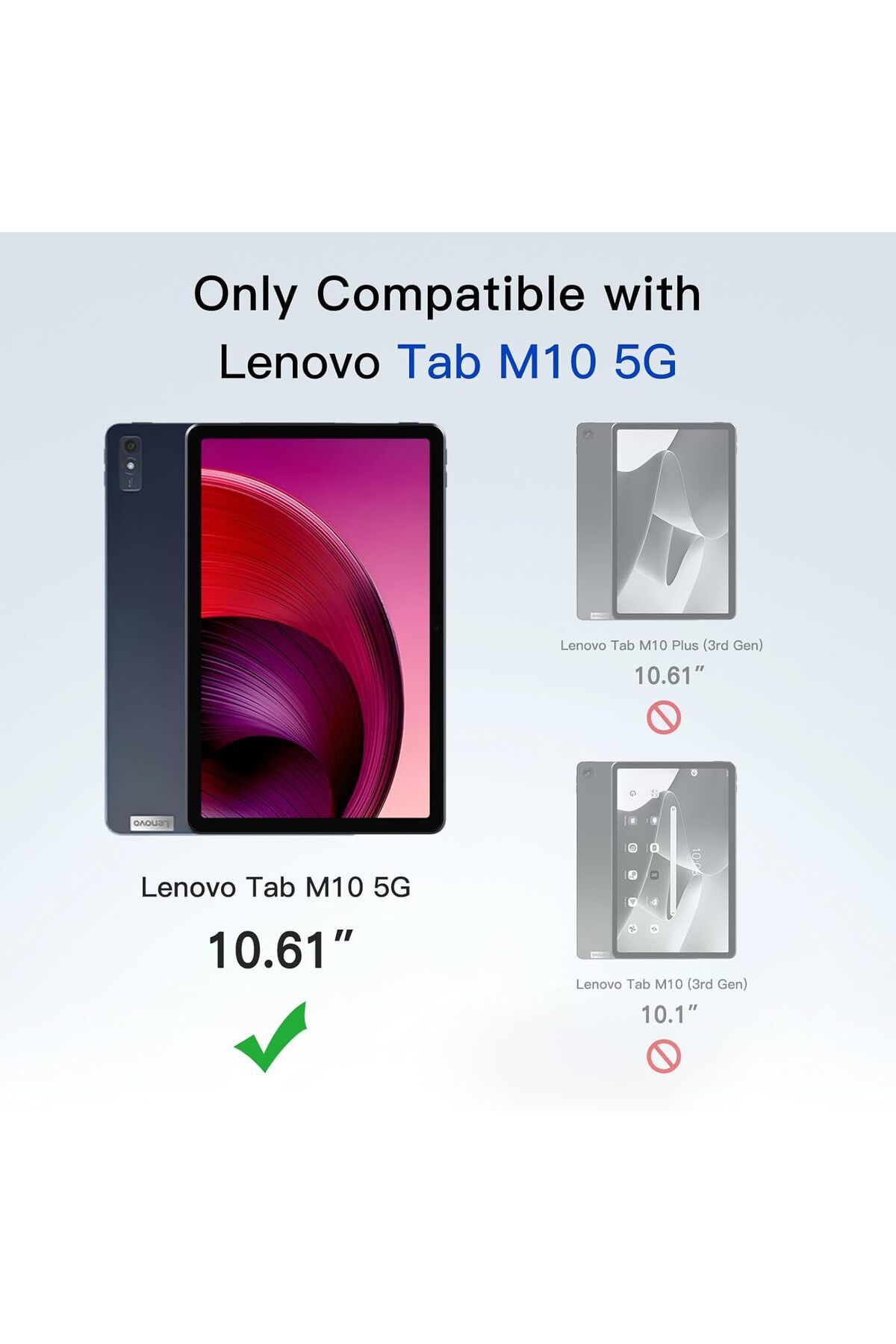 erorex-حافظة JETech لجهاز Lenovo Tab M10 5G مقاس 10.61 بوصة - أزرق 2