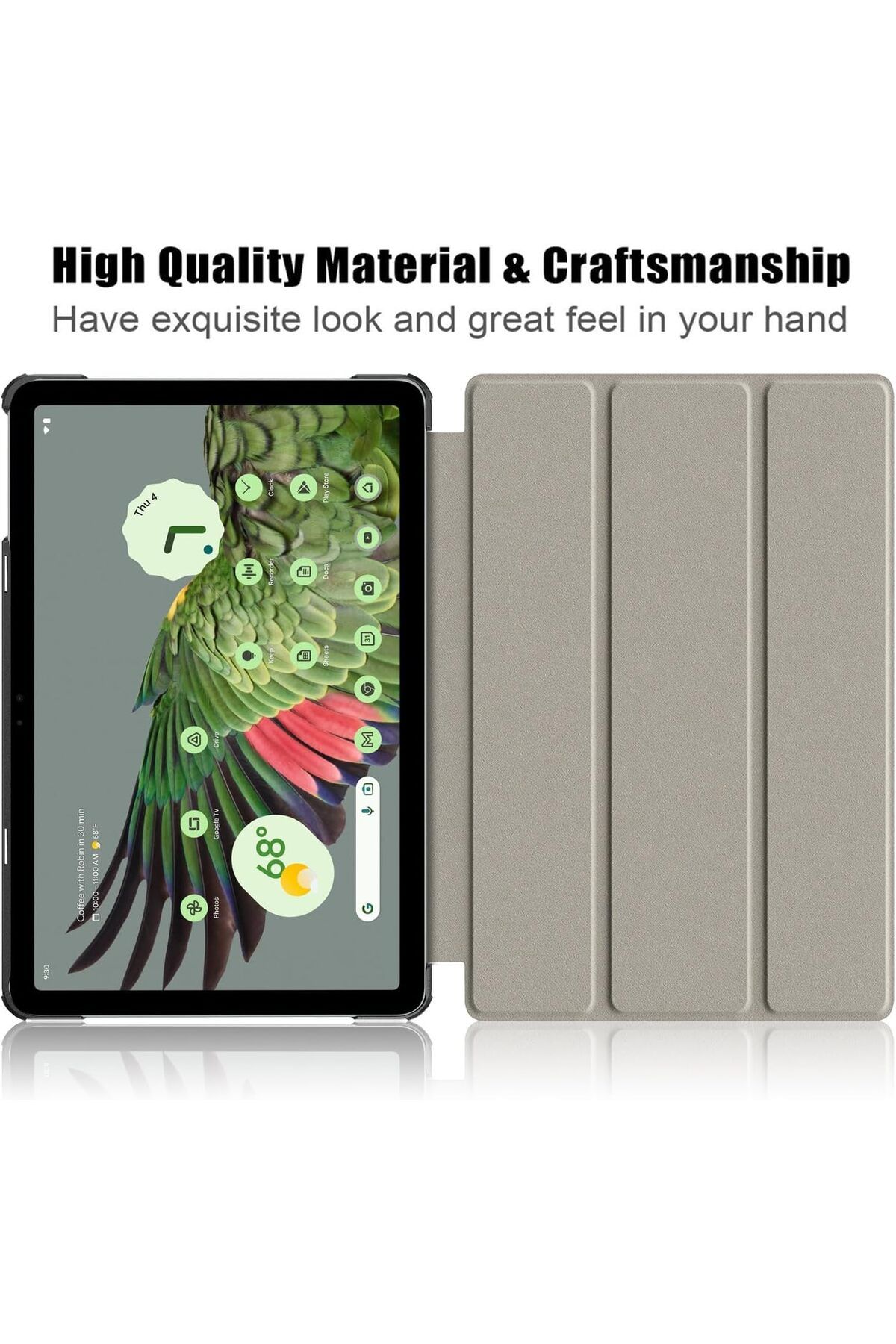 erorex-QINOUK Case for Google Pixel Tablet, [Stand Feature] Ultra Thin Smart Cover with Auto Sleep Wake, PU 4