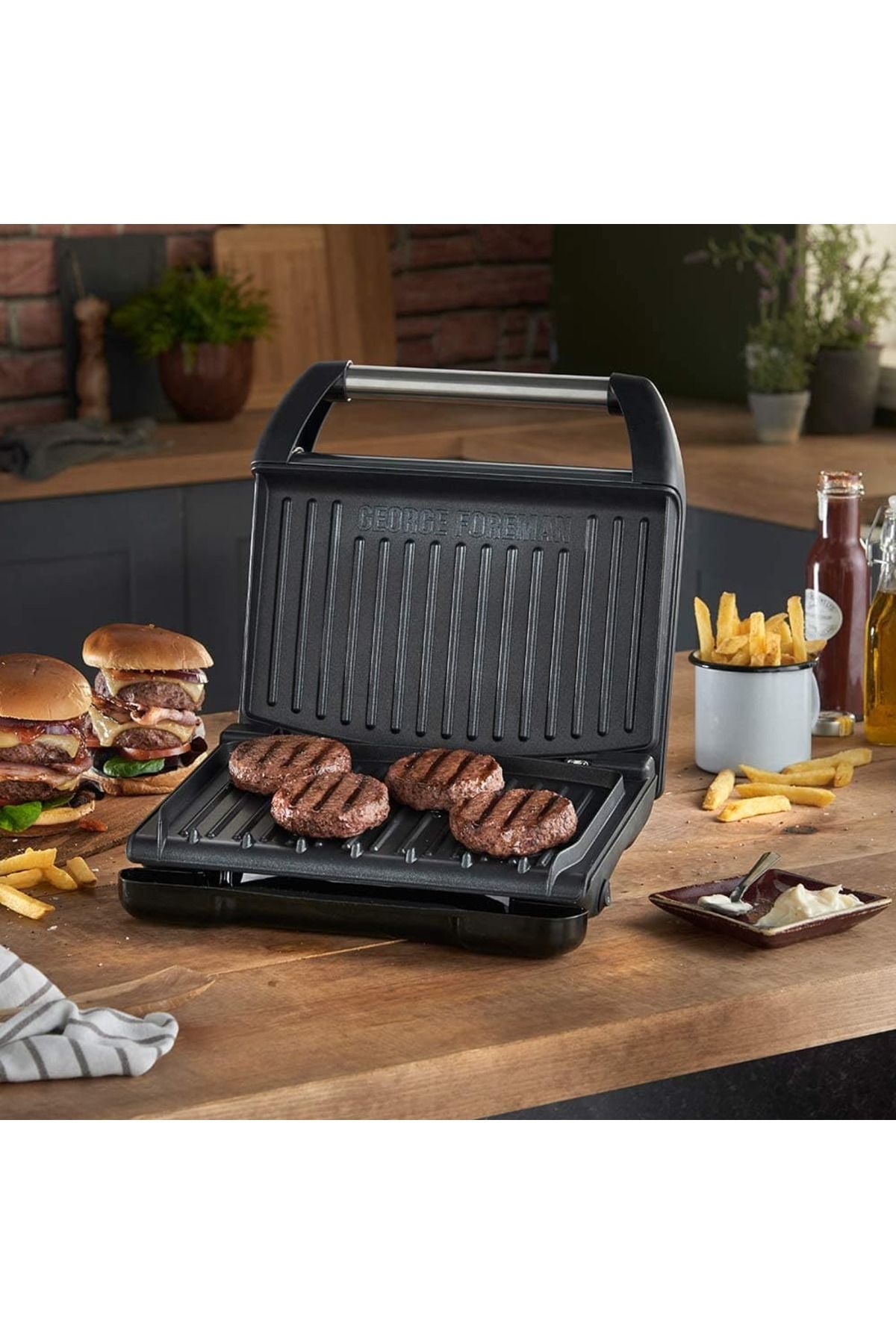 George Foreman-Large Steel Grill Family, Grey 1850W - 25051 3