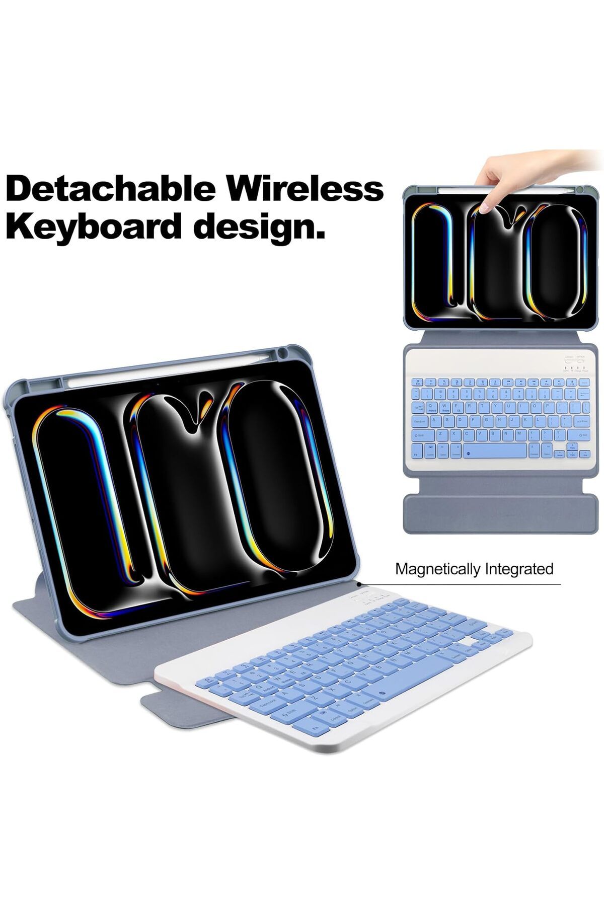 erorex-حافظة لوحة مفاتيح Fegishilly متوافقة مع iPad Pro 13 (2024، M4، الجيل السابع) مع حامل دوار ذكي 7