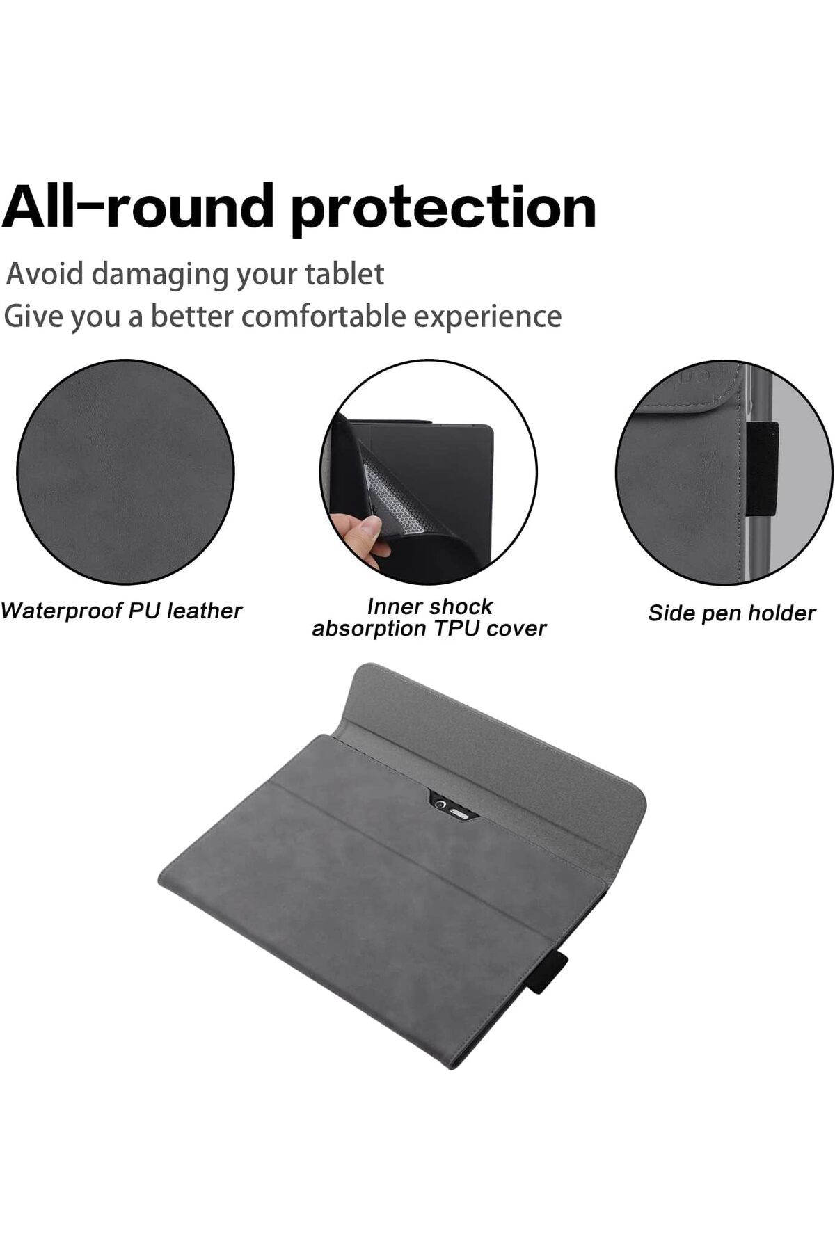 erorex-جراب SYOSI Slim Shell Cover للكمبيوتر اللوحي، جراب متوافق مع Surface Pro 7 Plus/Pro 7/Pro 6/Pro 5/Pro 5