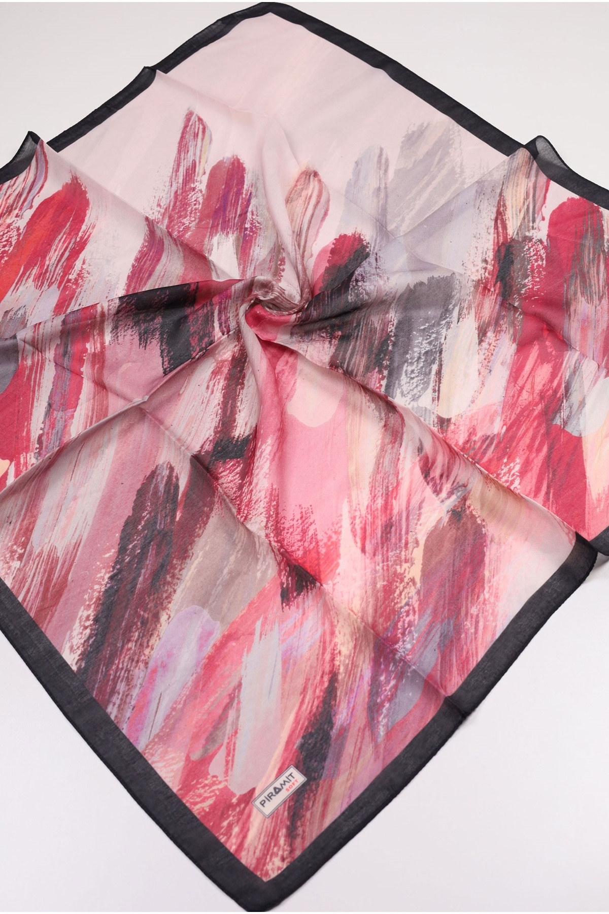 PİRAMİT-Pyramid Patterned Digital Soft Scarf - Pattern-24 - Color-06 1