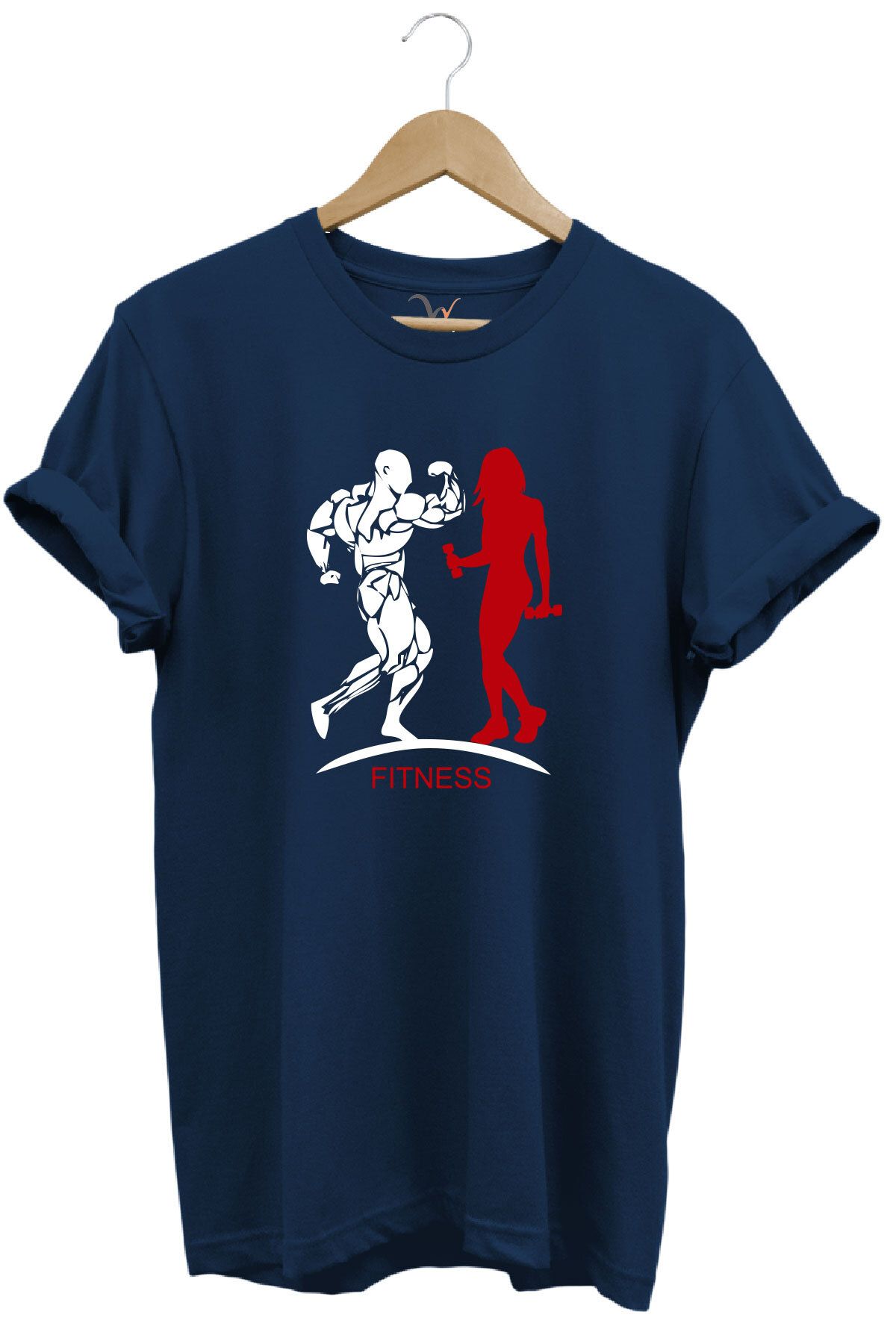 WİDİ Tricouri Cu Imprimeu Gym Fitness Pentru Femei Și Bărbați, Cu Croiala Normală, Bumbac Unisex - 2XL