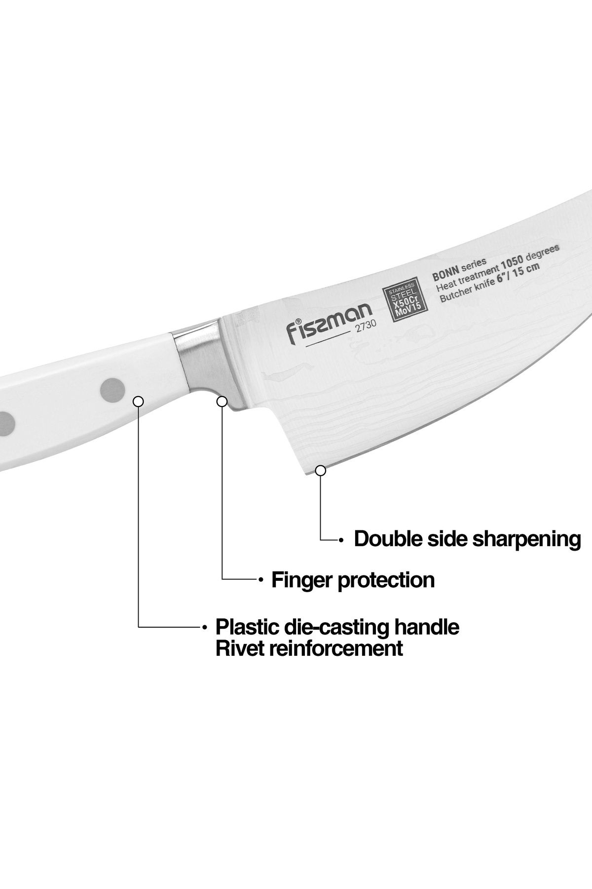 Fissman-6'' Butcher Knife Bonn Series, with Sharp Blade and Sturdy Non Slip Handle 2