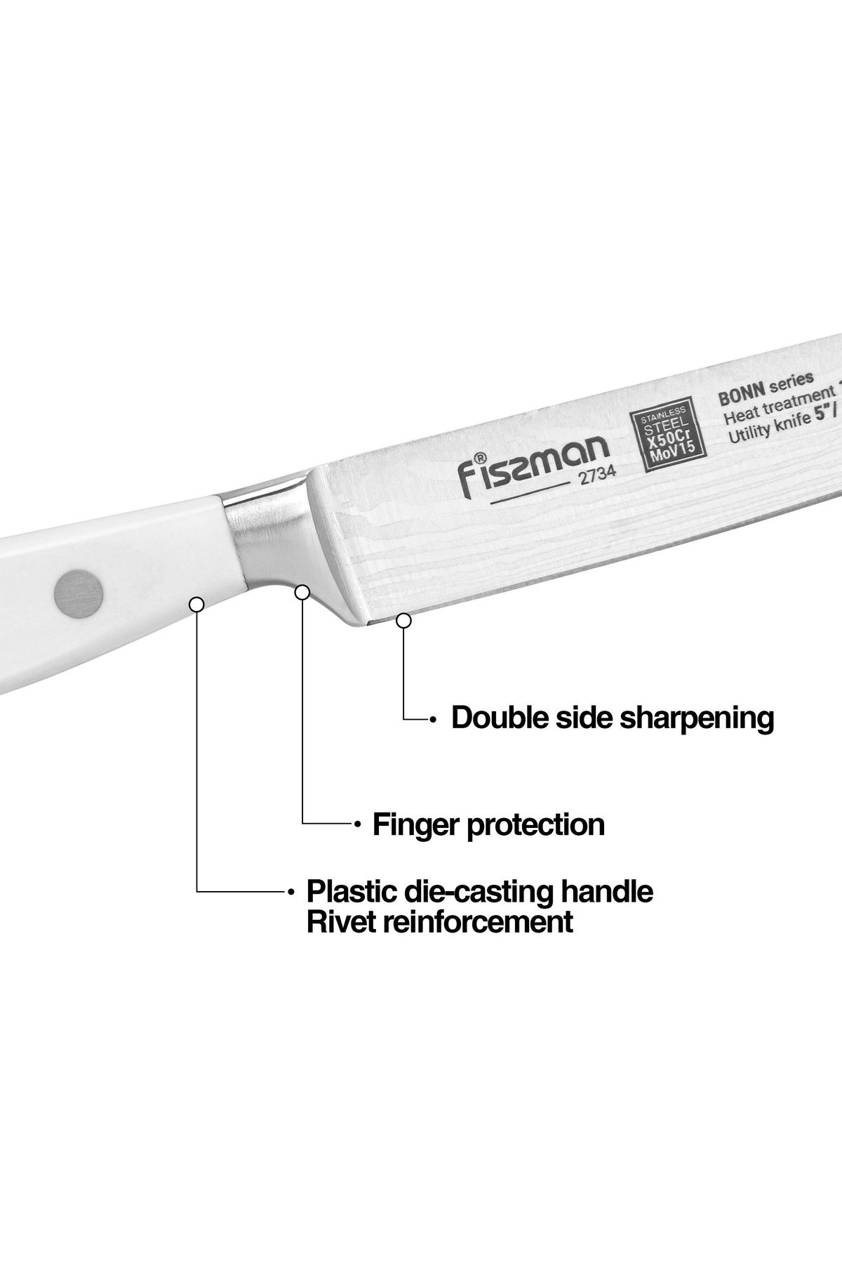 Fissman-5'' Utility Knife Bonn Series with Sharp Blade and Sturdy Non Slip Handle 2