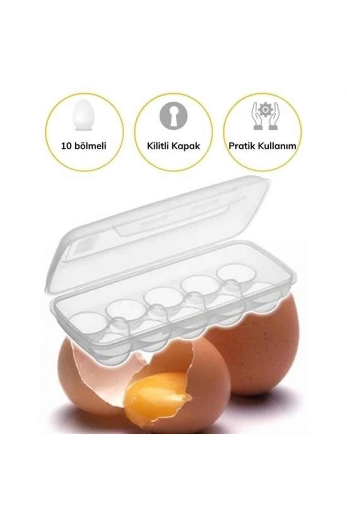 deposite-Buffer® 10 Compartments Egg Cup Storage Box with Lockable Lid Yu110 3