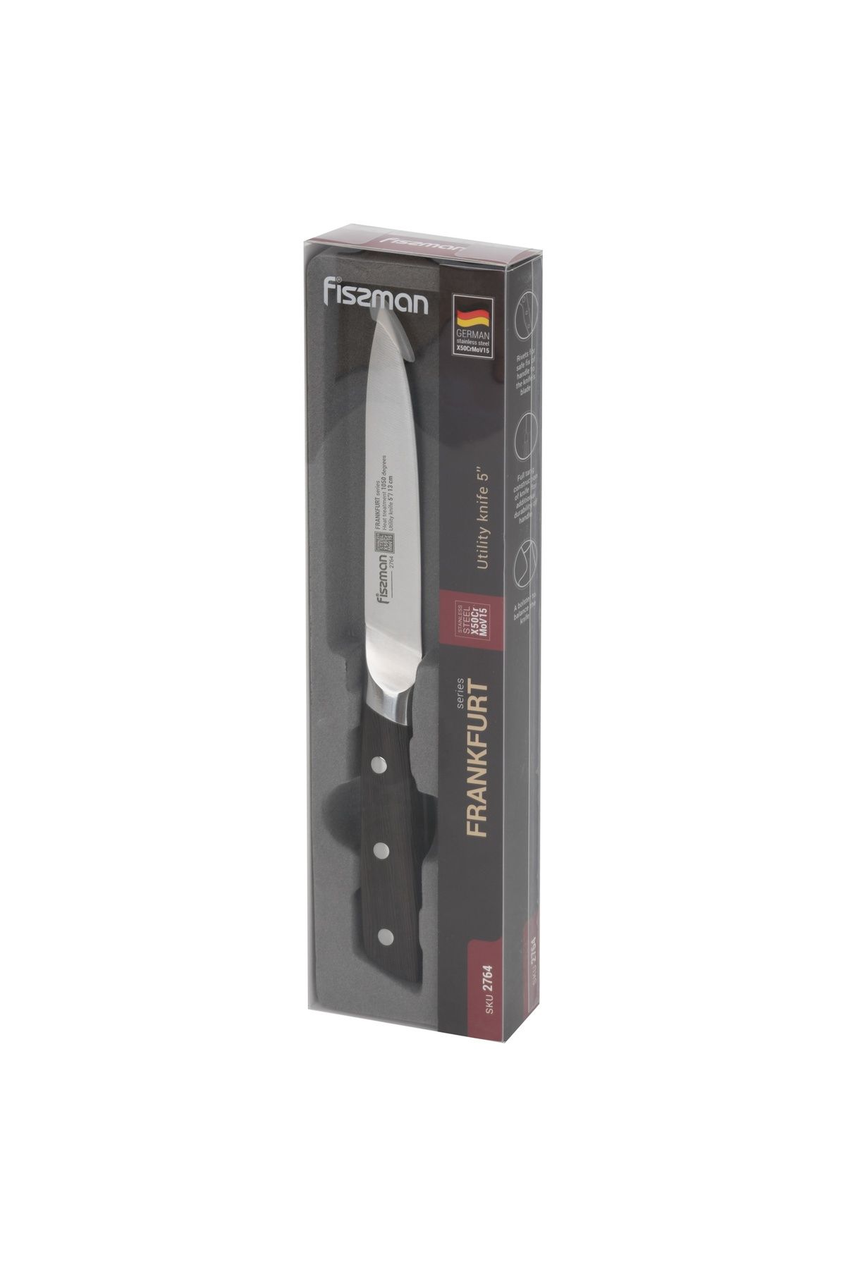 Fissman-5" Utility Knife Frankfruit Sturdy And Elegant Handle, Minimalist Design with Sharp Blade 4