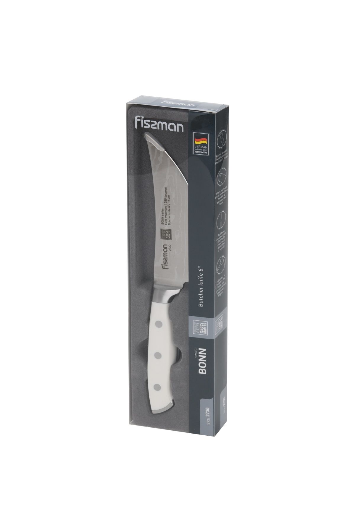 Fissman-6'' Butcher Knife Bonn Series, with Sharp Blade and Sturdy Non Slip Handle 6