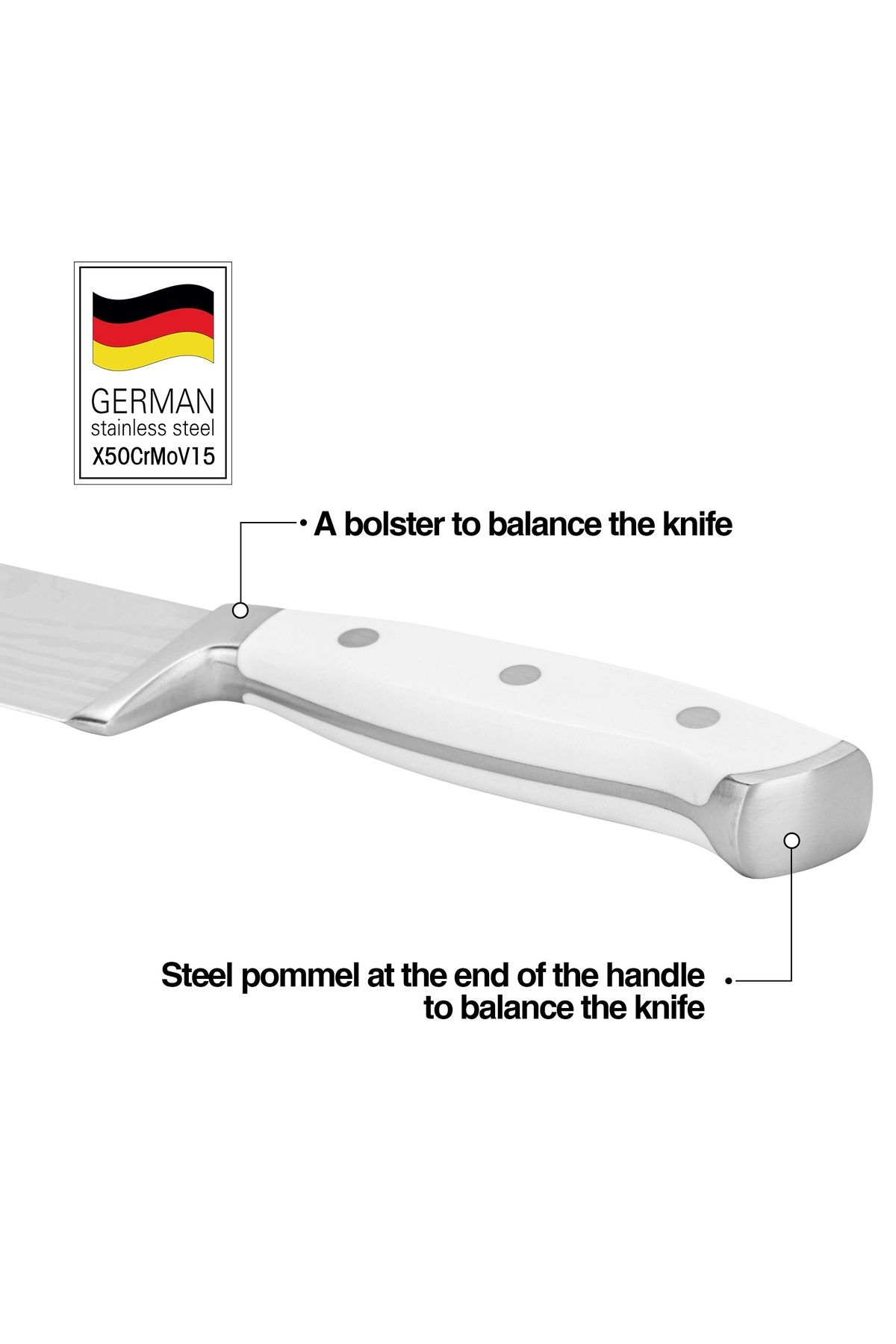 Fissman-8'' Chef's Knife Bonn Series, with Sharp Blade and Sturdy Non Slip Handle 3