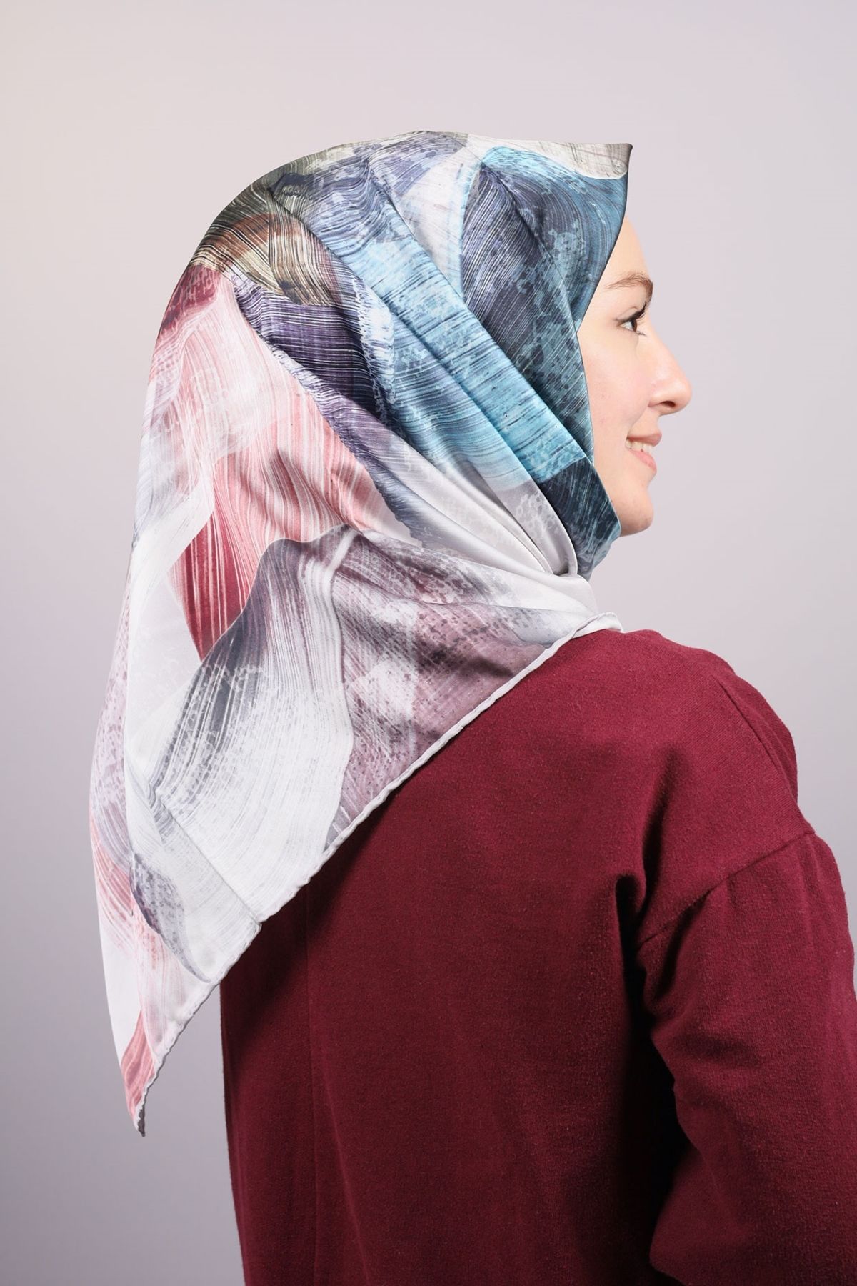 PİRAMİT-Pyramid Luxer Patterned Rayon Scarf - Pattern-16 - Color-05 1