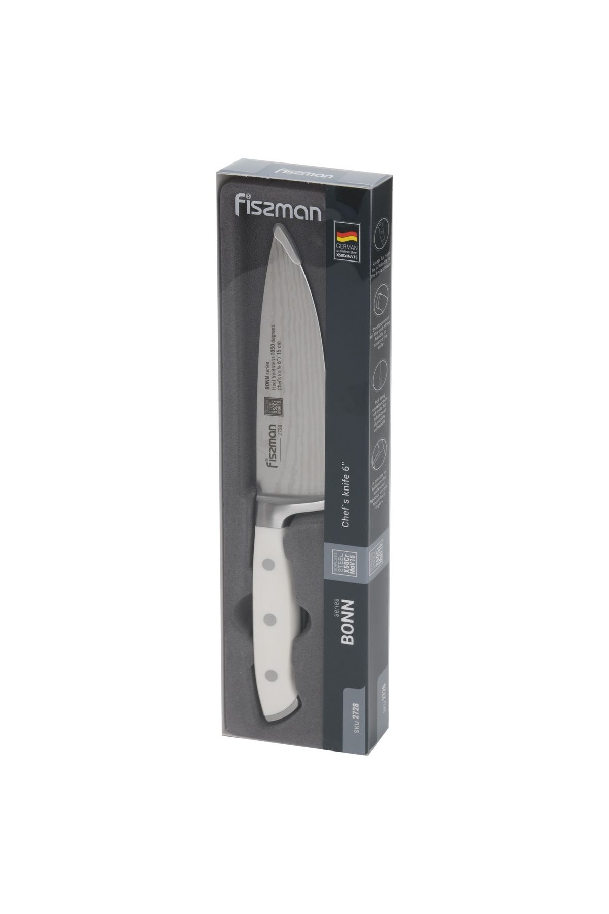 Fissman-6'' Chef`s Knife Bonn Series, with Sharp Blade and Sturdy Non Slip Handle 6