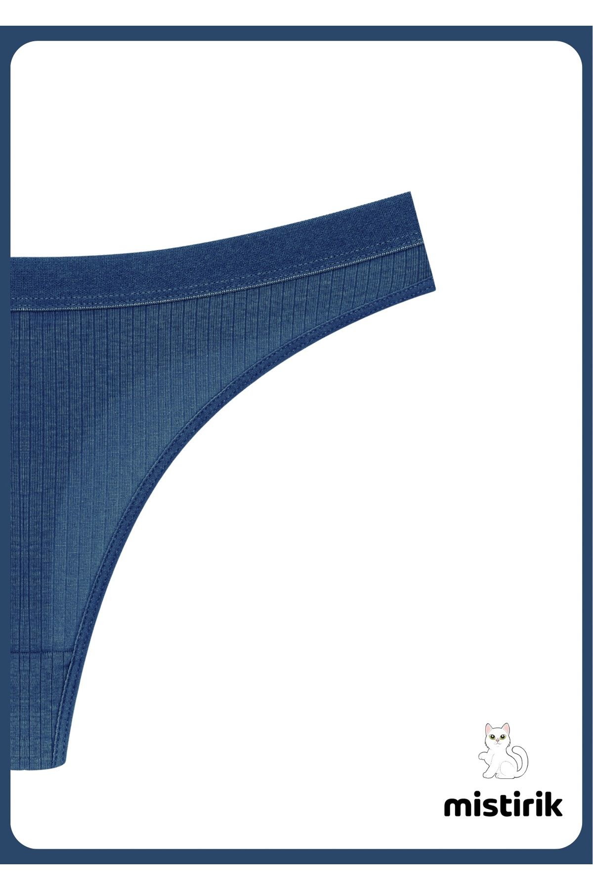 MİSTİRİK-Paulo Model Flexible and Soft Corded String Model Αθλητικό εσώρουχο Μπλε χρώμα 3