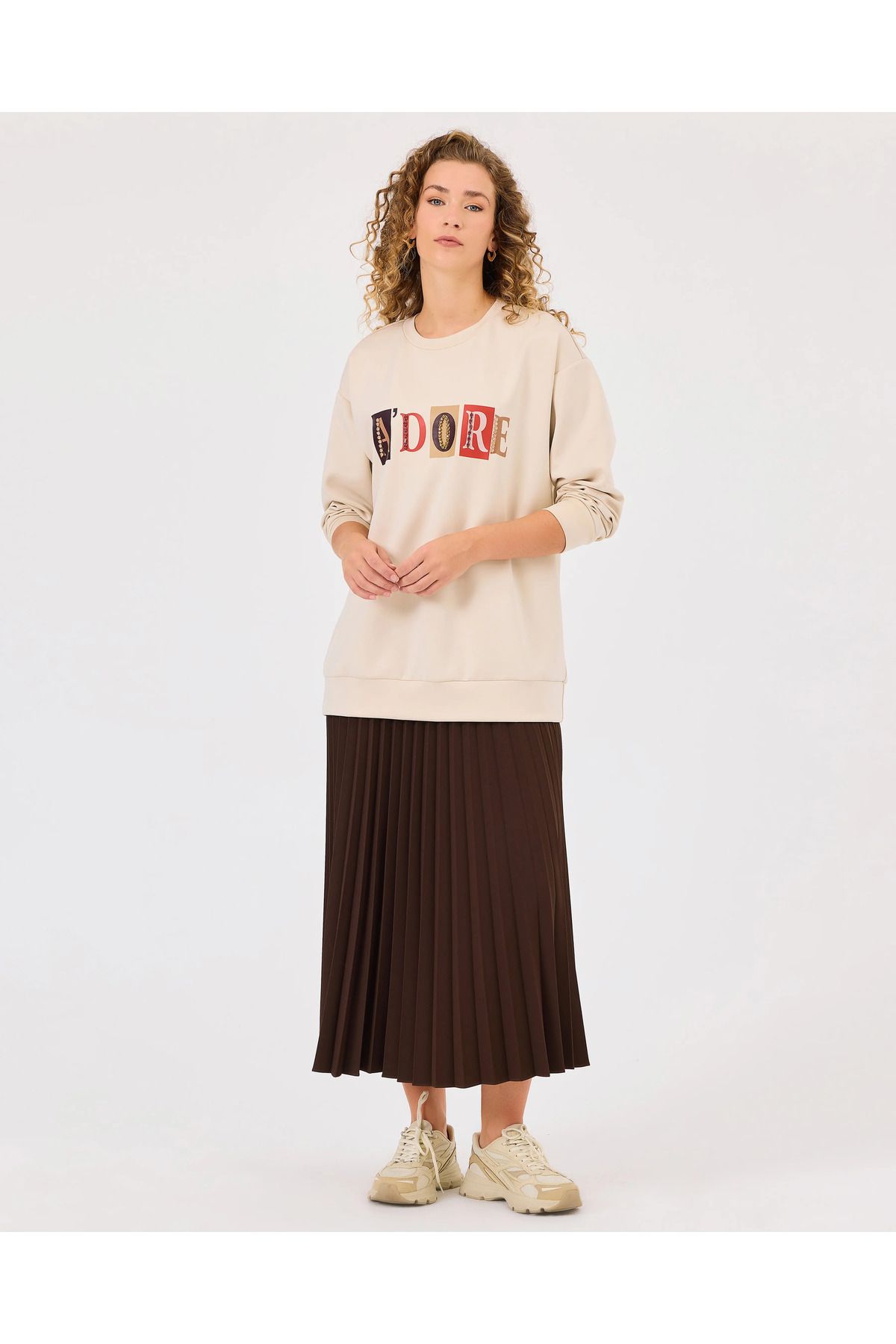 SCL-Text Printed Long Sleeve Sweatshirt 4