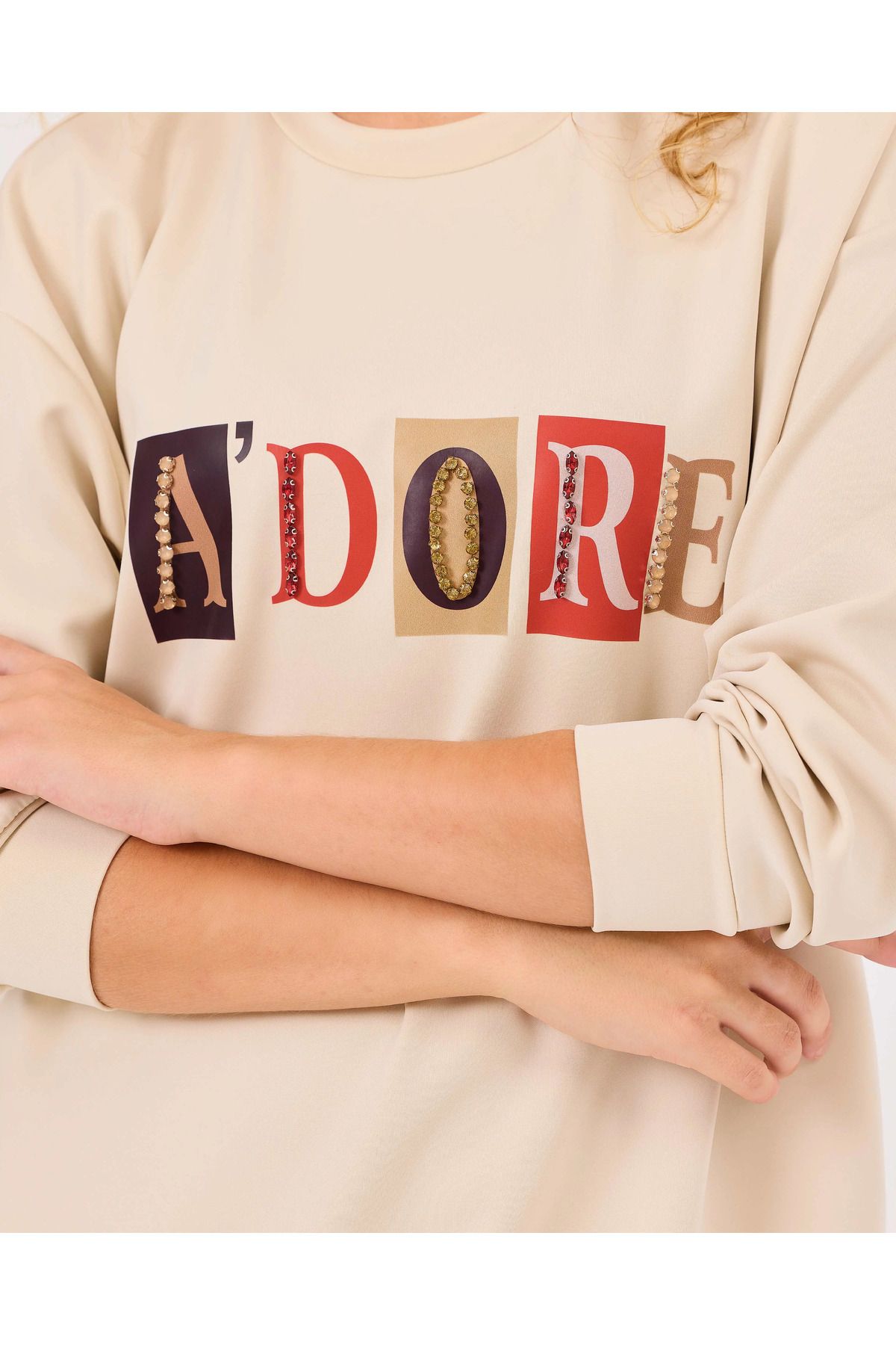 SCL-Text Printed Long Sleeve Sweatshirt 7