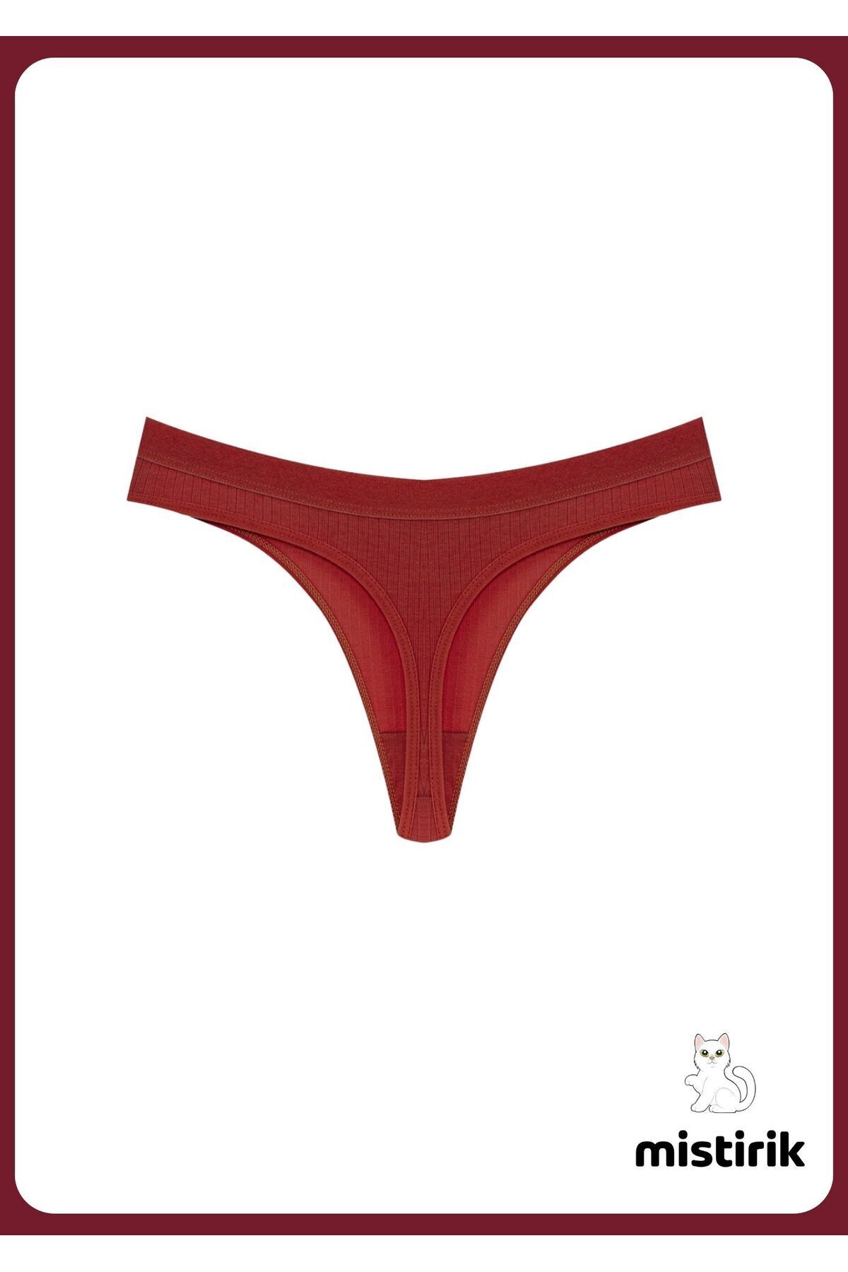 MİSTİRİK-Paulo Model Flexible and Soft Corded String Μοντέλο Αθλητικά Εσώρουχα Claret Red Χρώμα 3