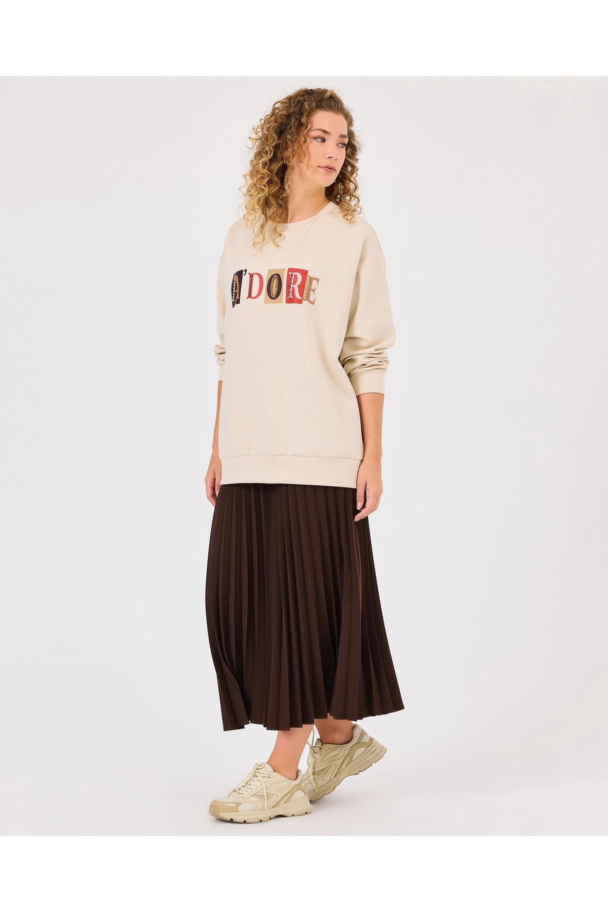 SCL-Text Printed Long Sleeve Sweatshirt 3