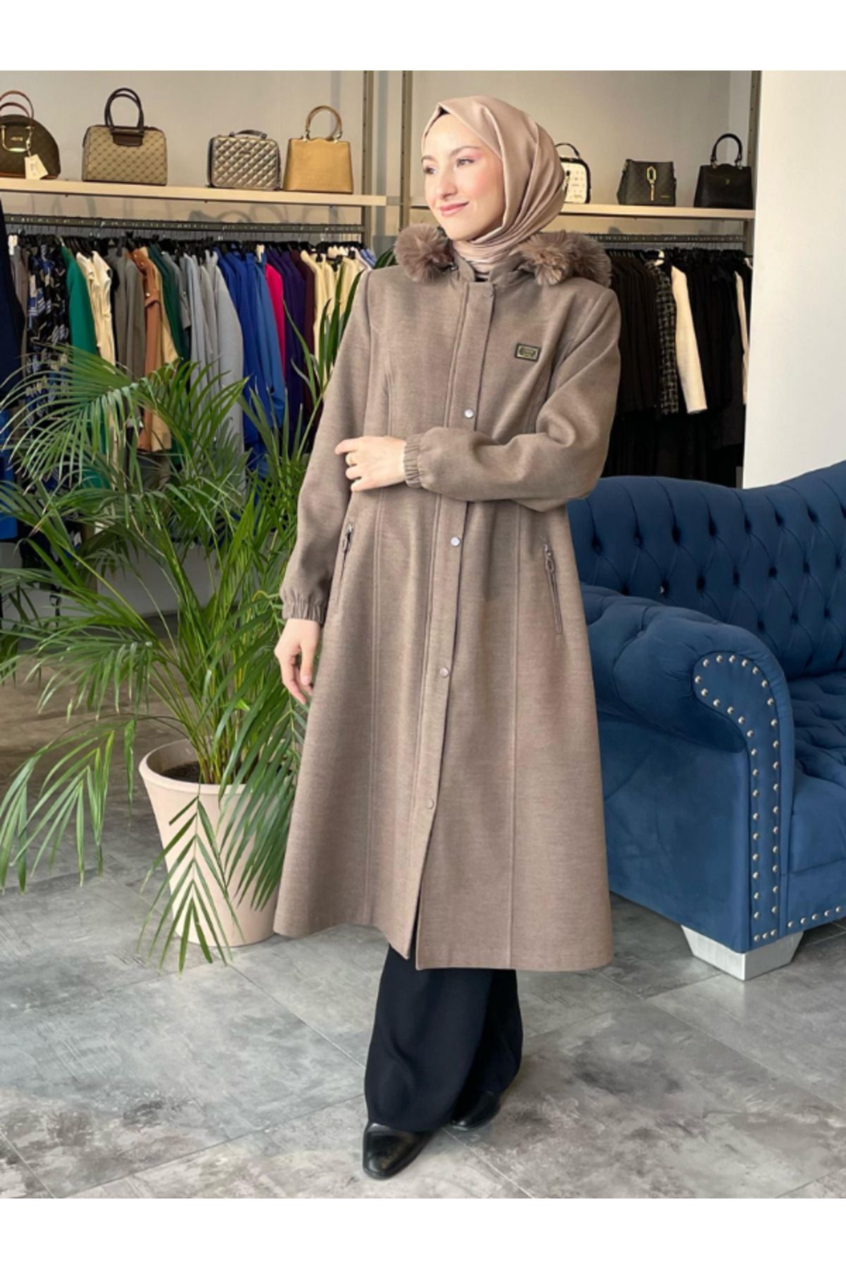 KAREN-Women's Large Size Stamp Coat 748 8