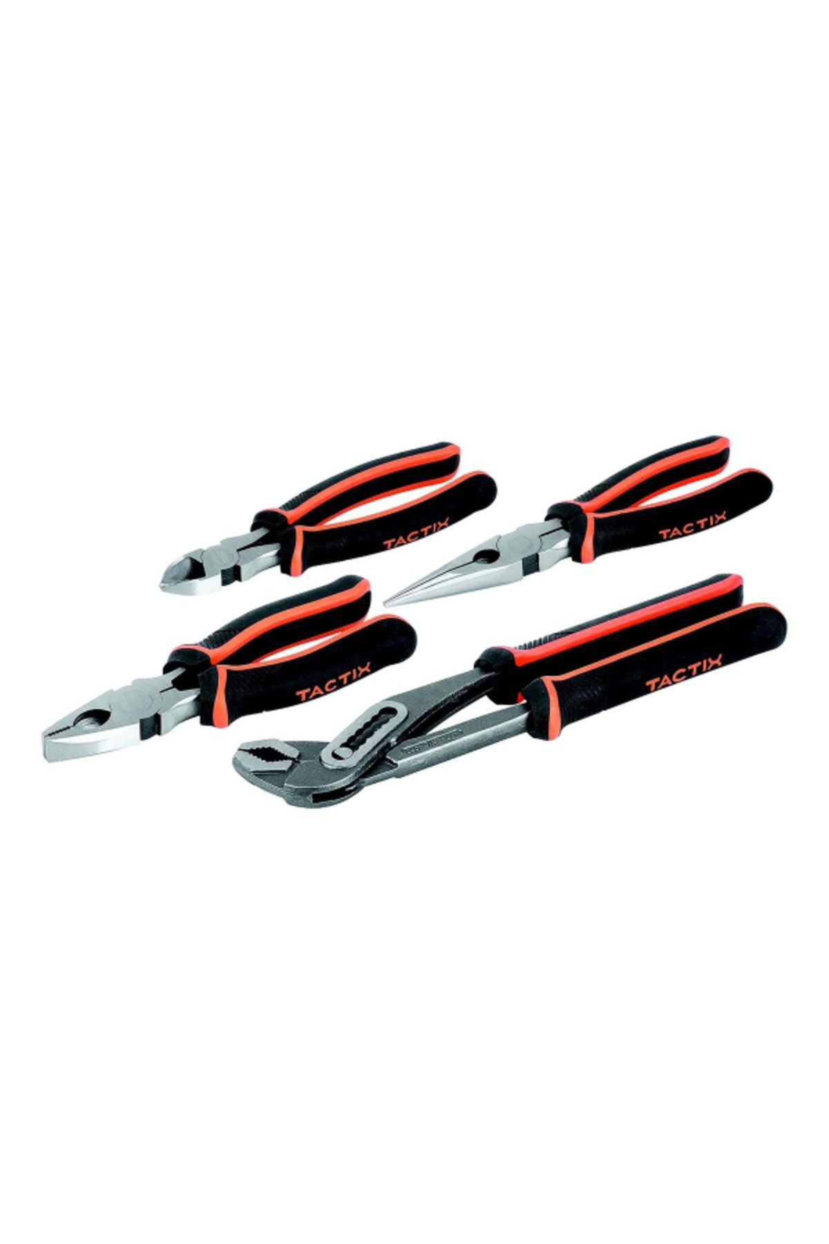 Tactix-4-Piece Durable Wrench and Pliers Set with Non-Slip Handle 2