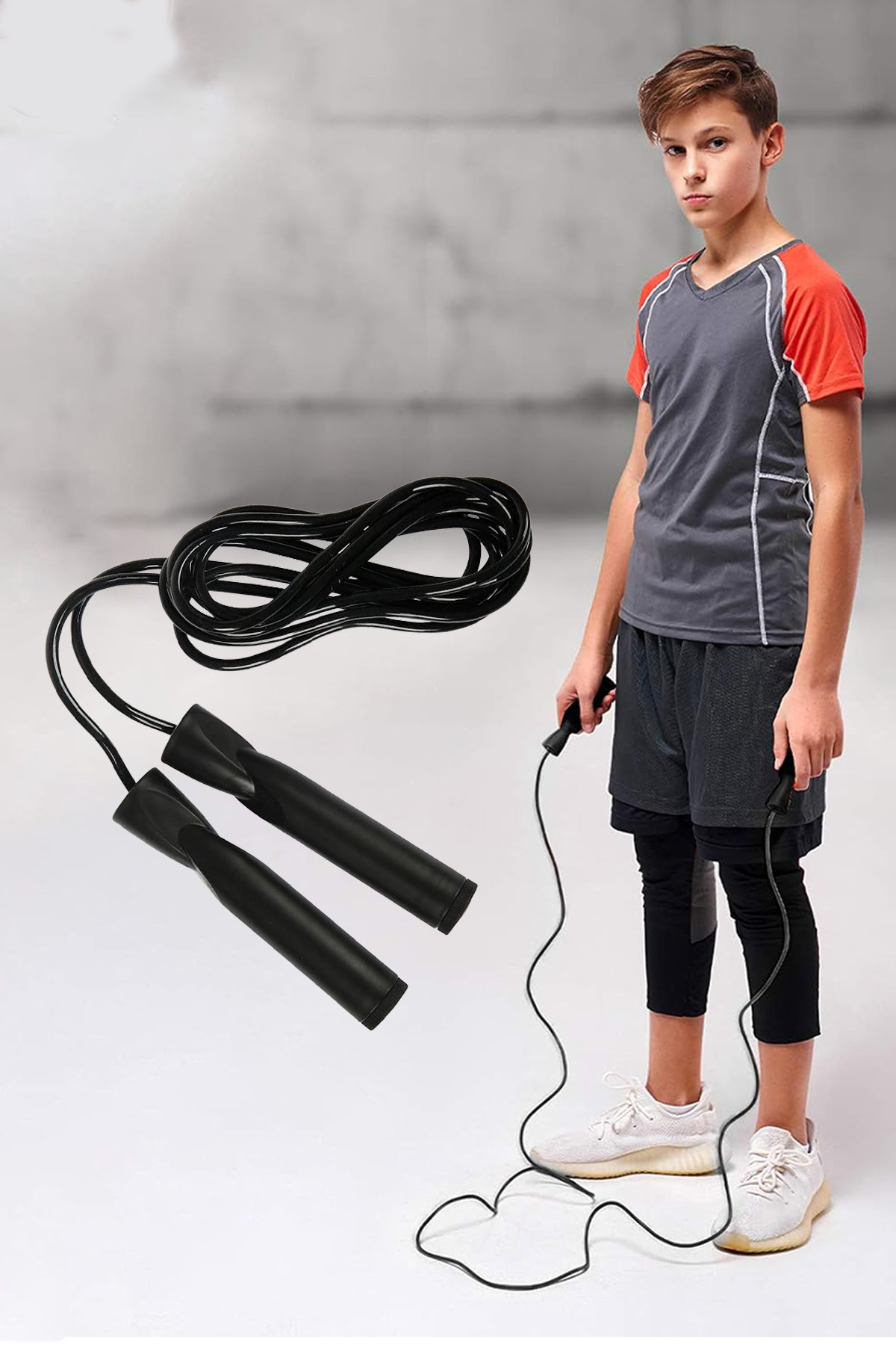 Factorial Atlama İpi Sporcu Siyah Atlama İpi Evde Spor İdman Yapma Yetişkin Çocuk Profesyonel Spor Aleti