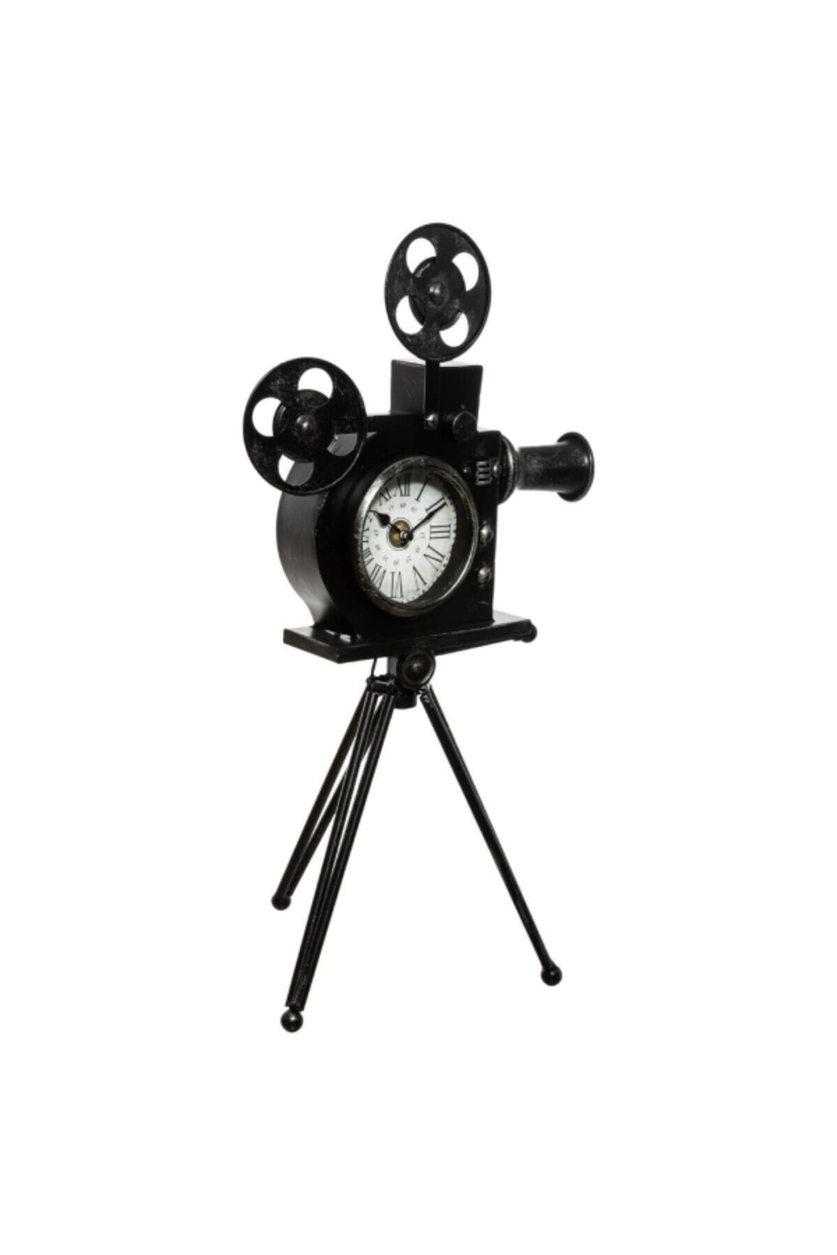Atmosphera-Clyde Reel Winding Mechanism Camera Tripod Style Analog Table Clock 11cm 1