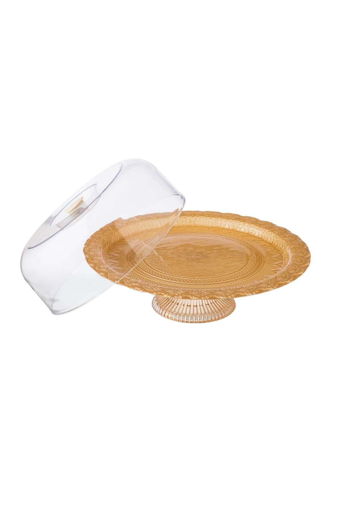 Dania-A serving plate with a base for cakes and sweets with an acrylic cover 2