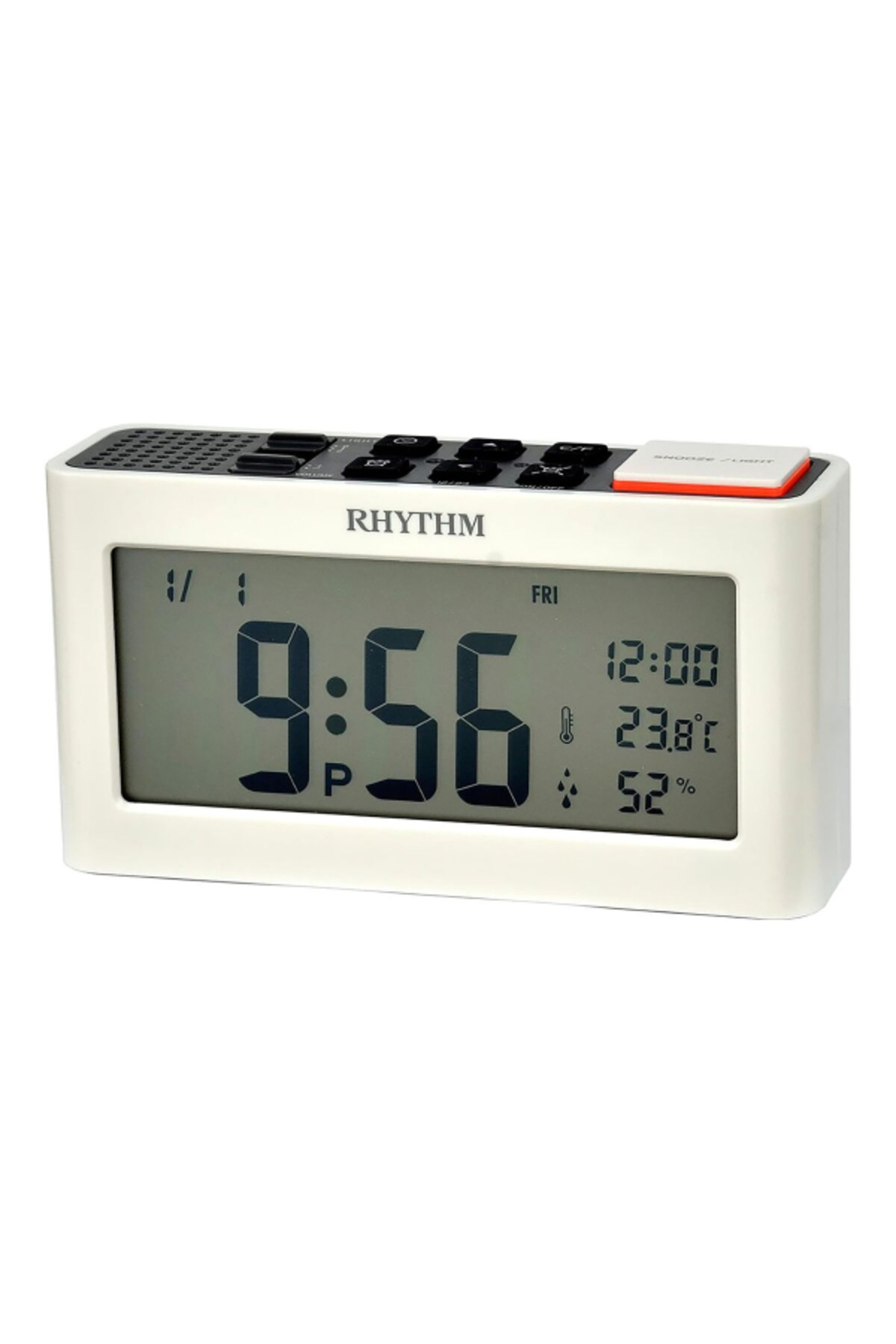 Rhythm-2-Step Beep Alarm Clock with LED Light and Snooze Function 1