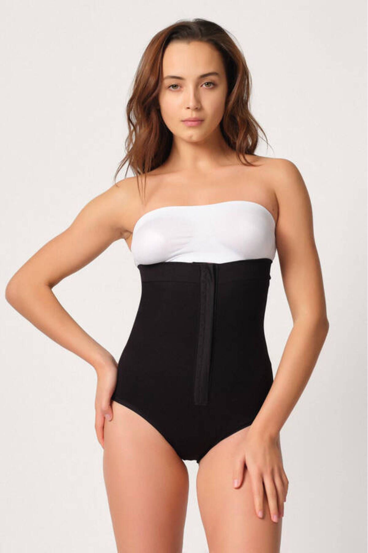 SheyMa Giyim SheyMa stl Önden Agraflı Dikişsiz Yüksek Bel Slip Korse 2088