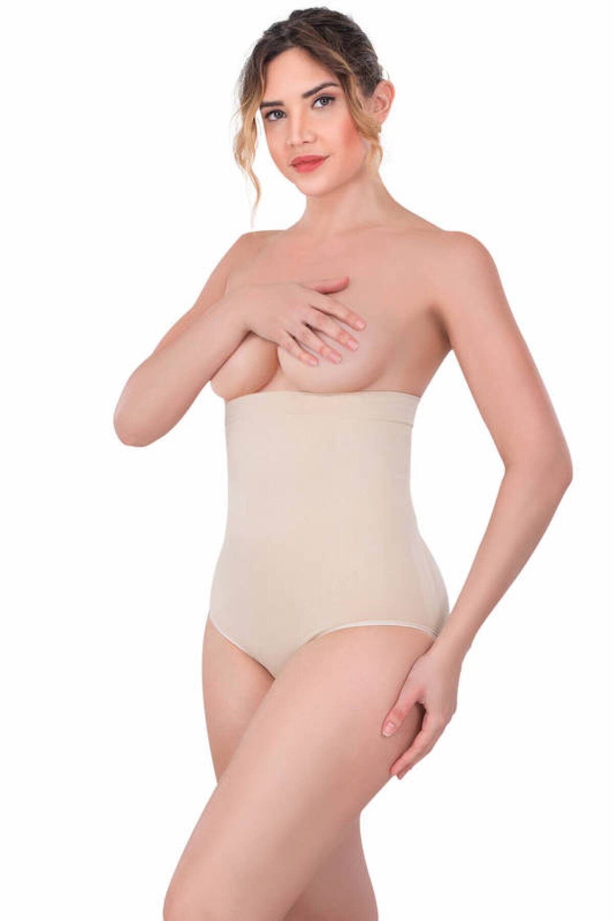 SheyMa Giyim SheyMa stl Dikişsiz Alttan Çıtçıtlı Slip Korse 2080
