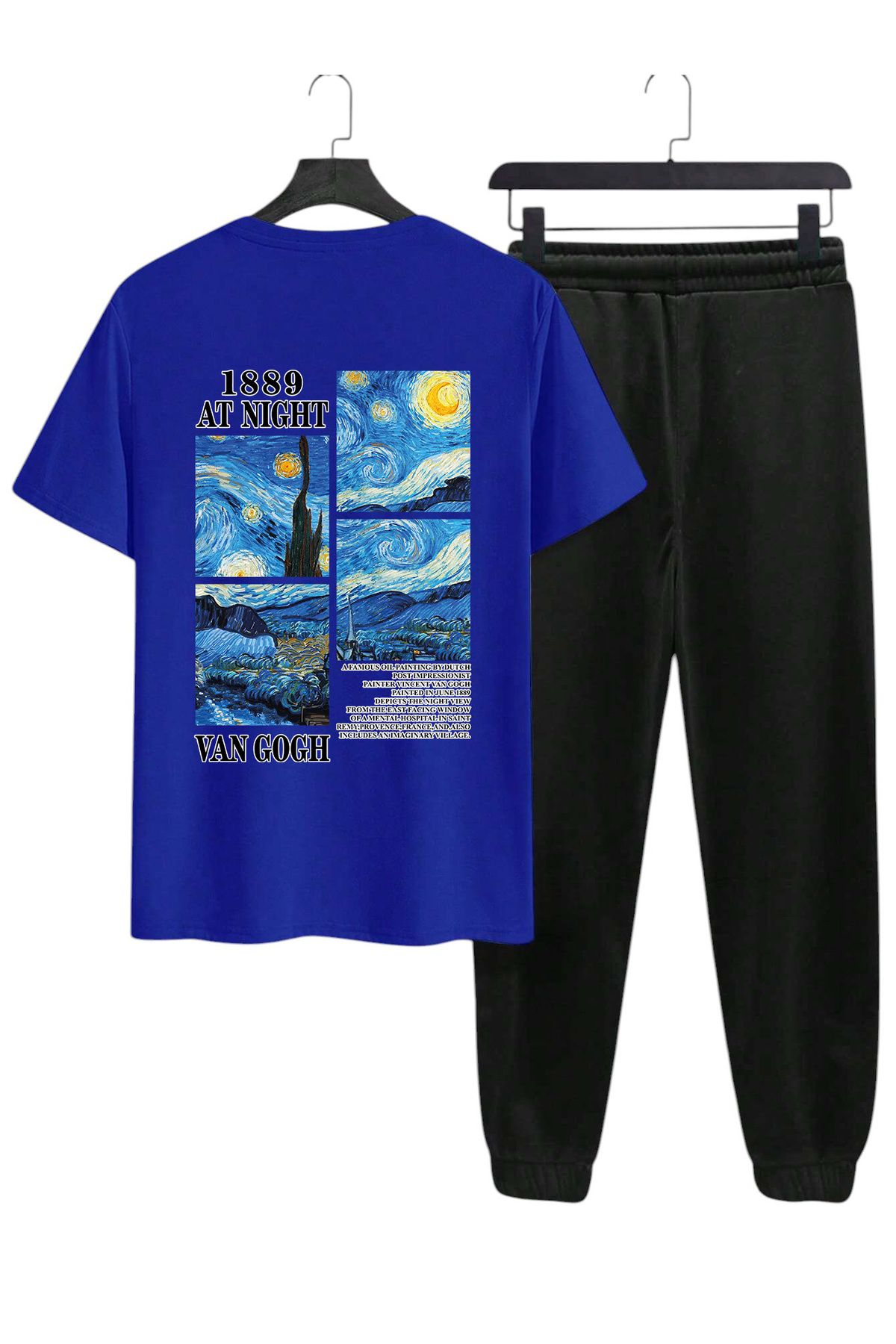 uyguntarz Unisexowy Dres Vangogh Z Nadrukiem Unisex - XL