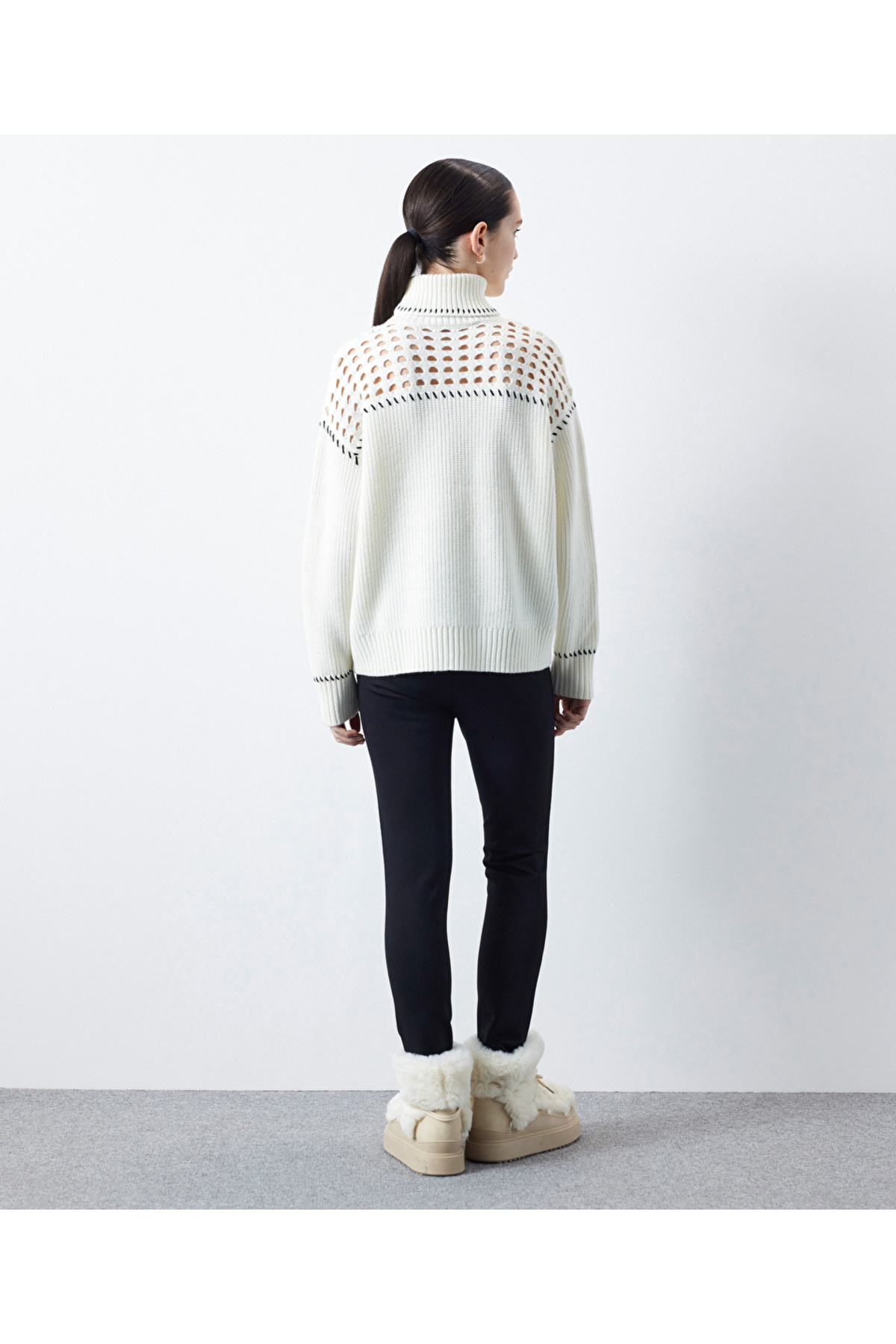 İpekyol-Cutout turtleneck sweater 6