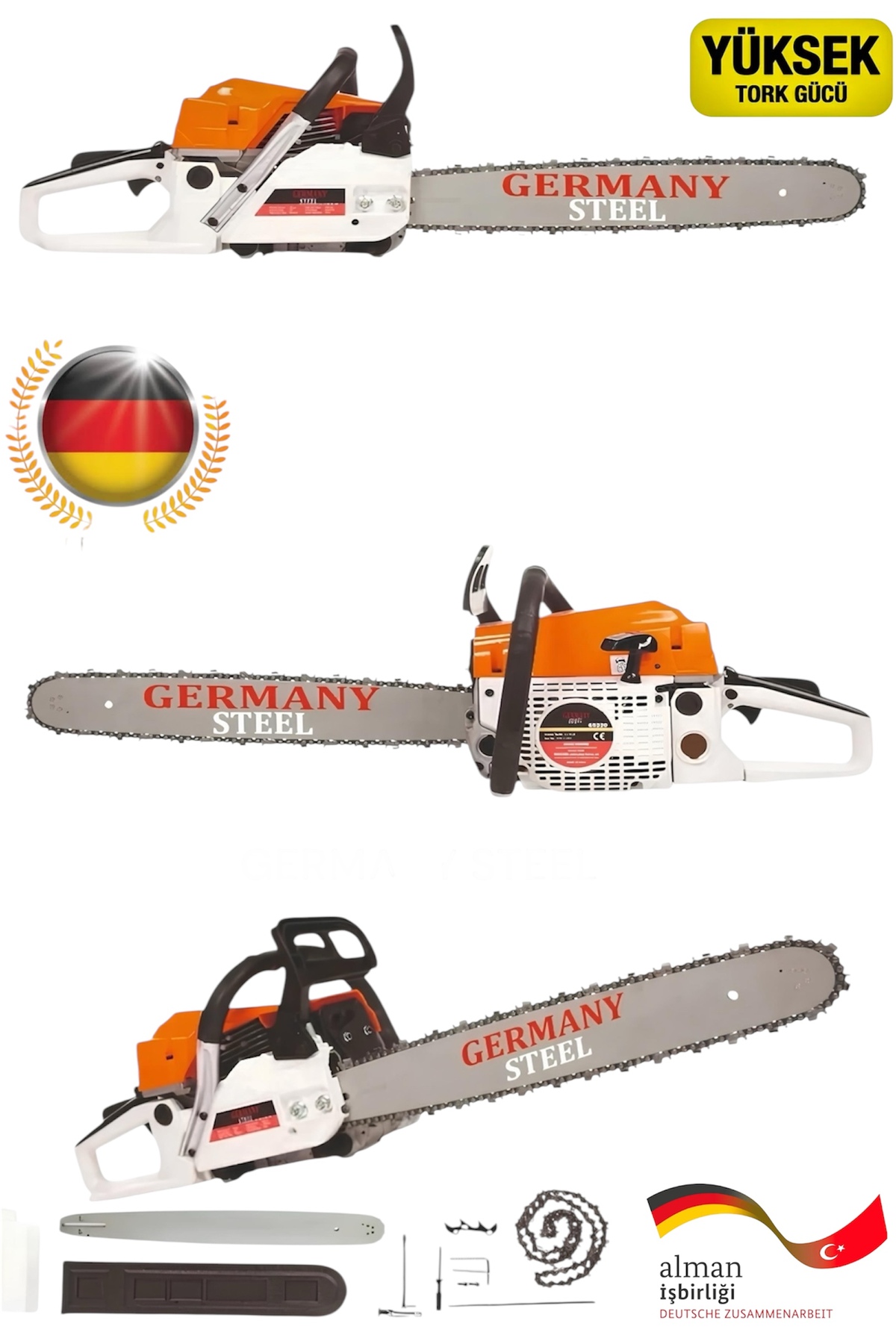 SCHUTZENGER Alman Benzinli Testere 16 Hp 62cc Ağaç Odun Dal Kesme