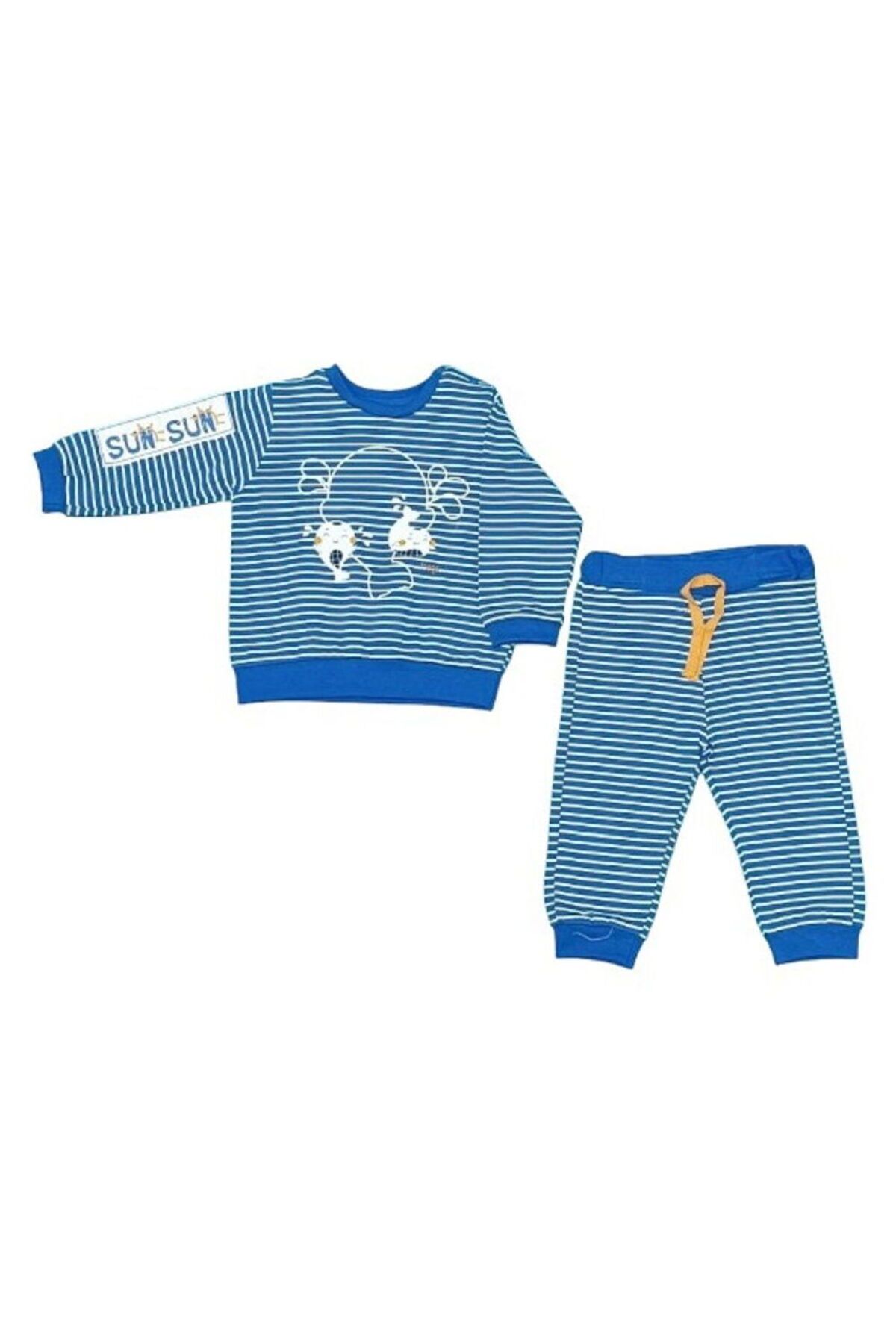 Tongs Baby ست لباس ورزشی ساکس آبی 4625t Baby Printed