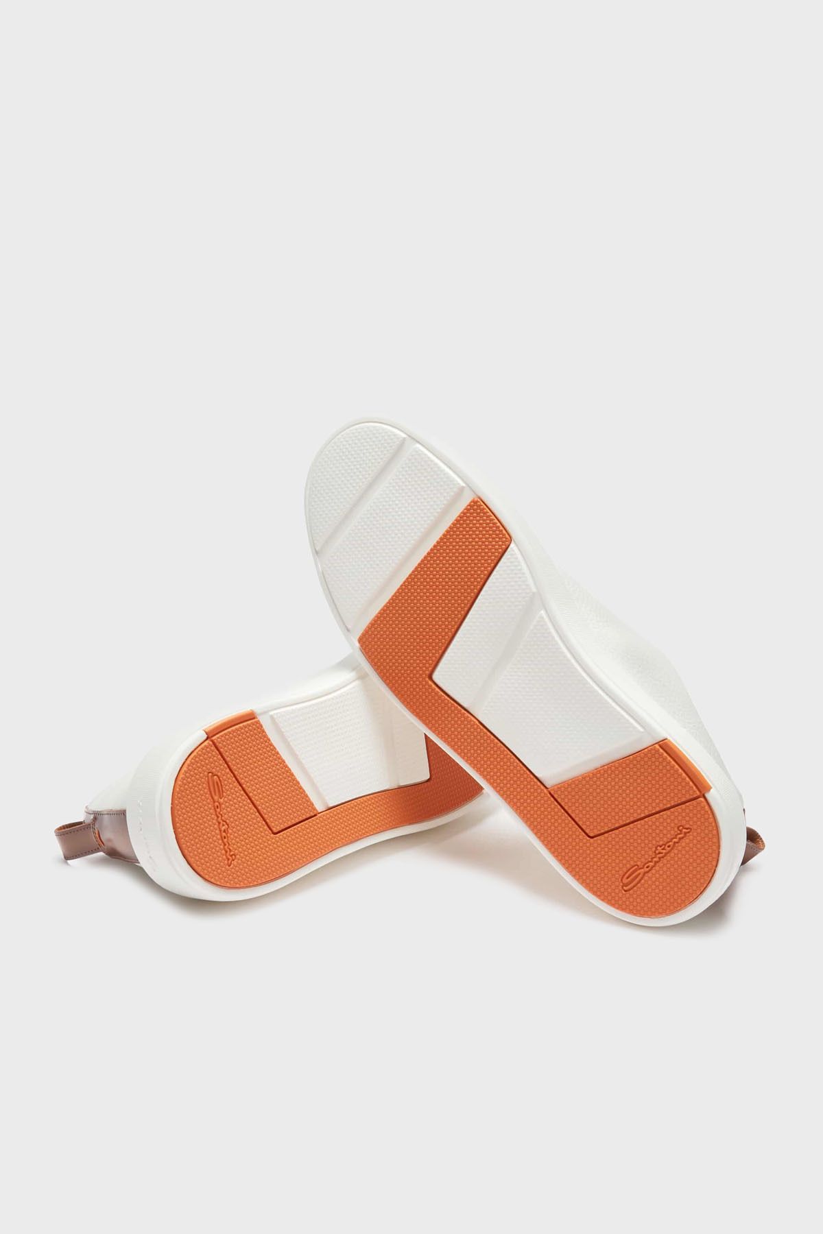 Santoni-أحذية رجالية - حذاء رياضي سهل الارتداء من الجلد الطبيعي بنعل سميك مع شعار MBCD21995BARTLLDI50 5