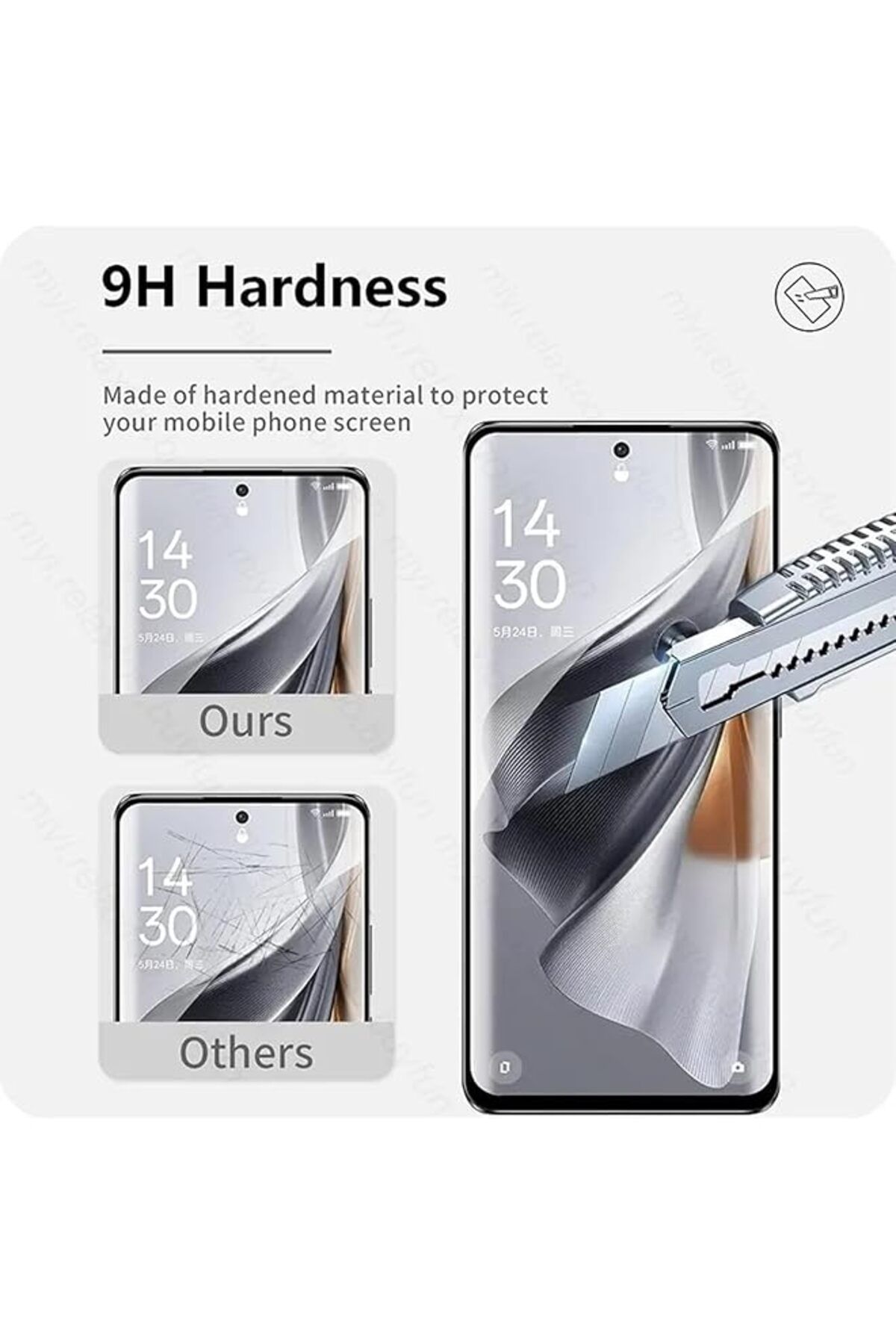 erorex-1+2 Pack Compatible With Oppo Reno10 Pro 5G Tempered Glass Screen Protector And Case Clear 7