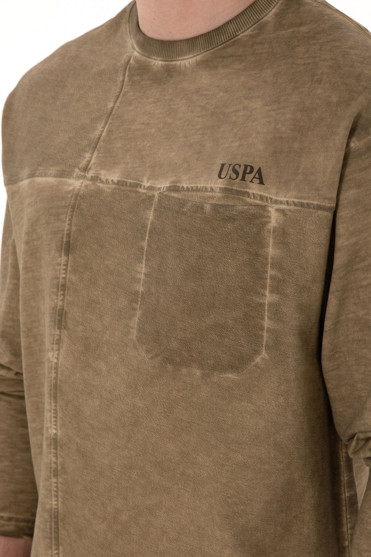 U.S. Polo Assn.-Ανδρικό φούτερ Χακί 50292597-VR027 7