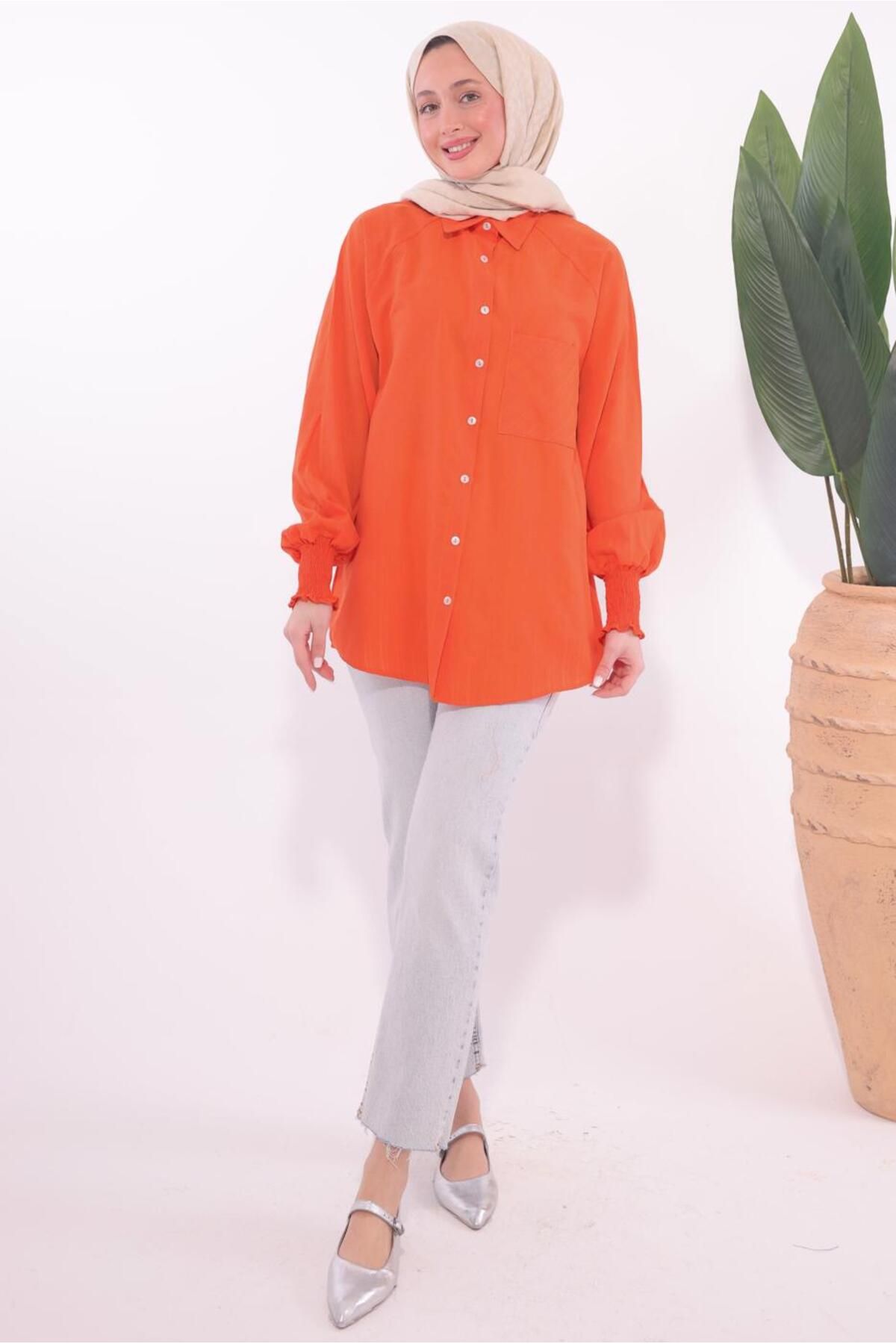 TRENDTESETTÜR-Orange Shirt Tunic (t 4800) for Women 3