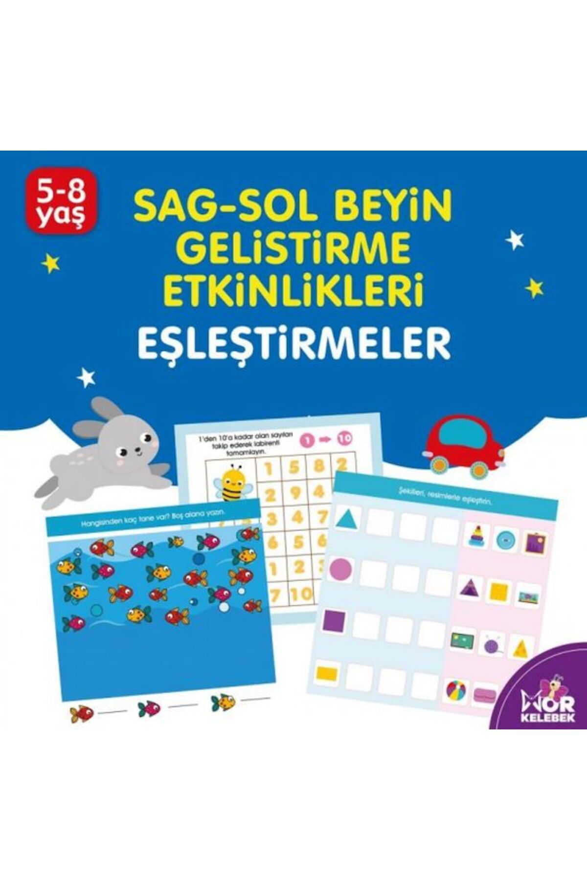 Mor kelebek Sağ-Sol Beyin Geliştirme Etkinlikleri - Eşleştirmeler