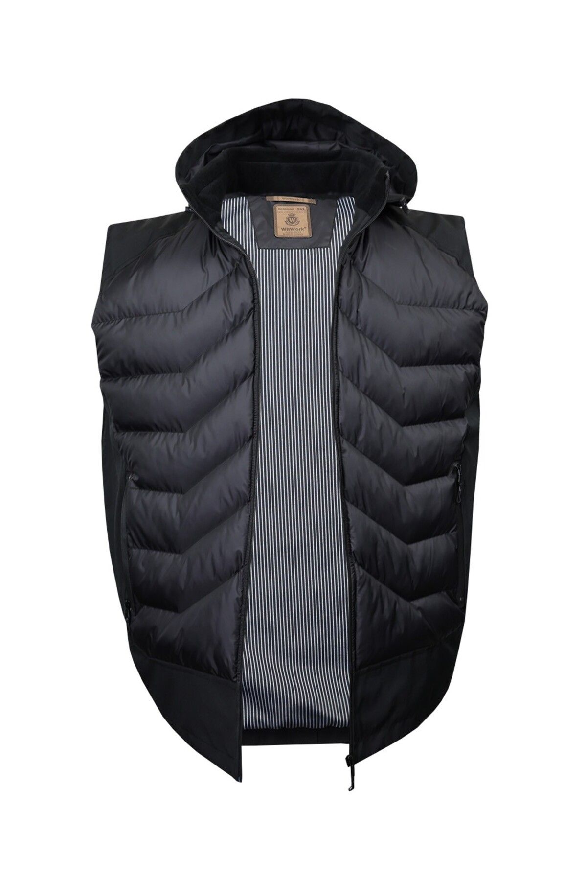 tambattal-Large Size Hooded Padded Memory Vest 2
