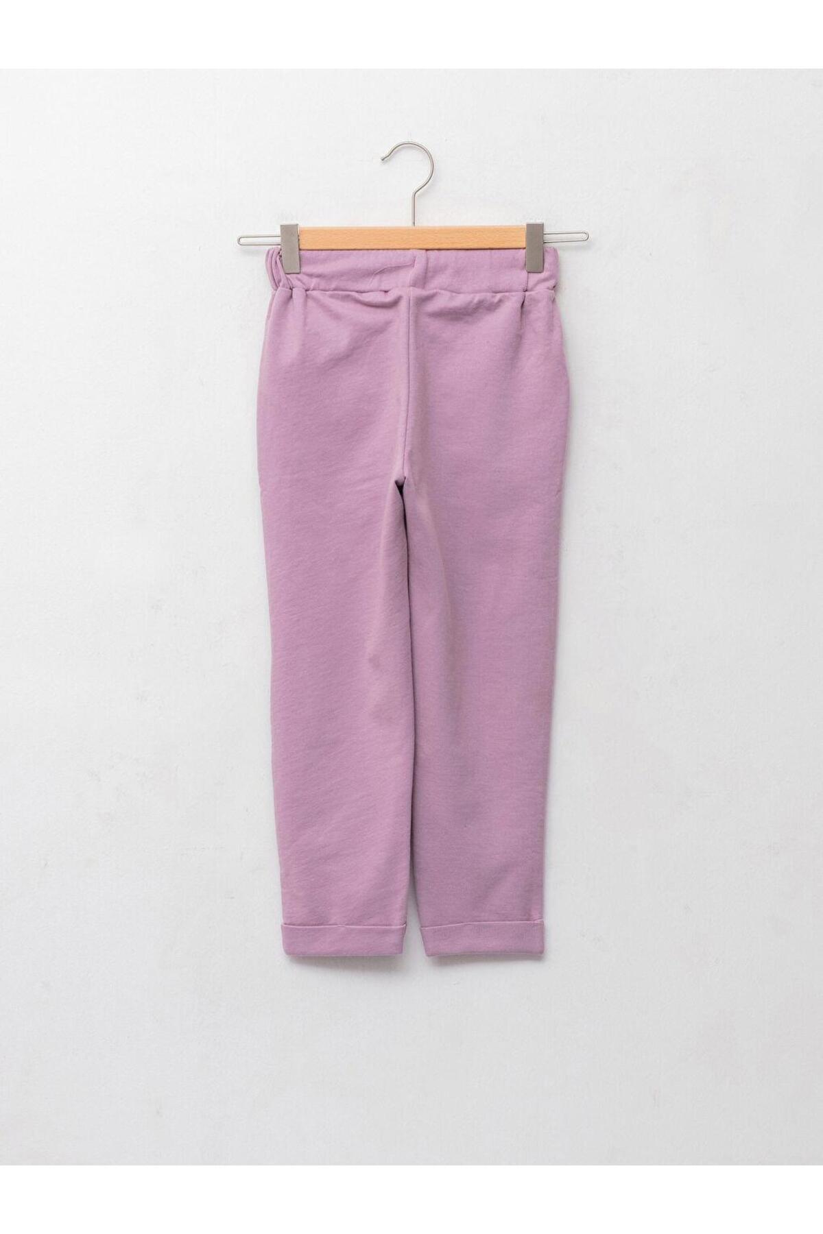 LC Waikiki-Elastic Waist Printed Girl's Sweatpants 2